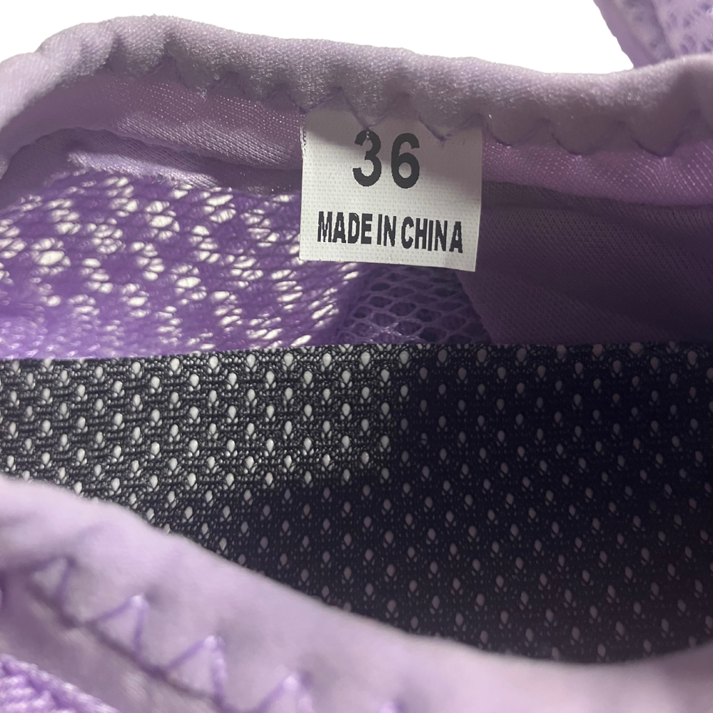 Doussprt Women’s Water Shoes Quick Dry Slip-On Aqua Sneakers Purple Mesh Size 36