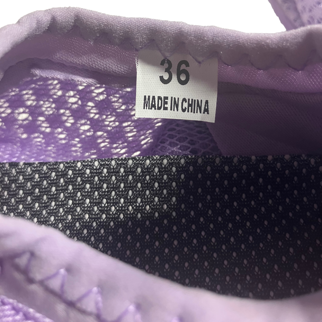 Doussprt Women’s Water Shoes Quick Dry Slip-On Aqua Sneakers Purple Mesh Size 36