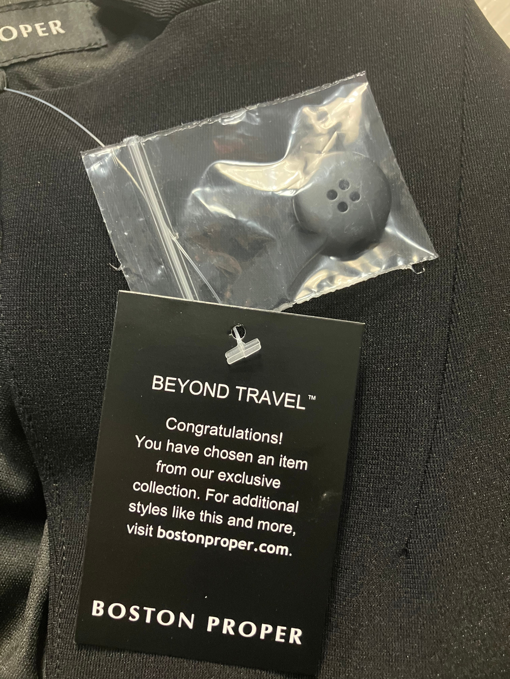 Boston Proper Black Tailored Blazer – Stand Collar – Size 14