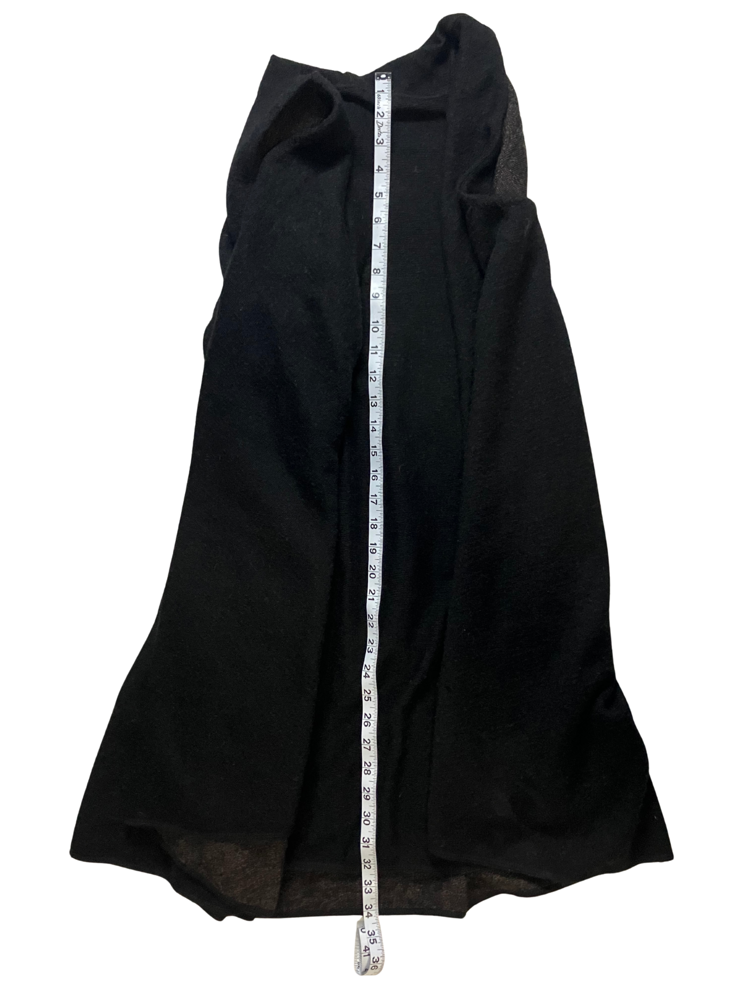 Peruvian Connection Long Black Alpaca Wrap Vest Sleeveless Coat XL Peru