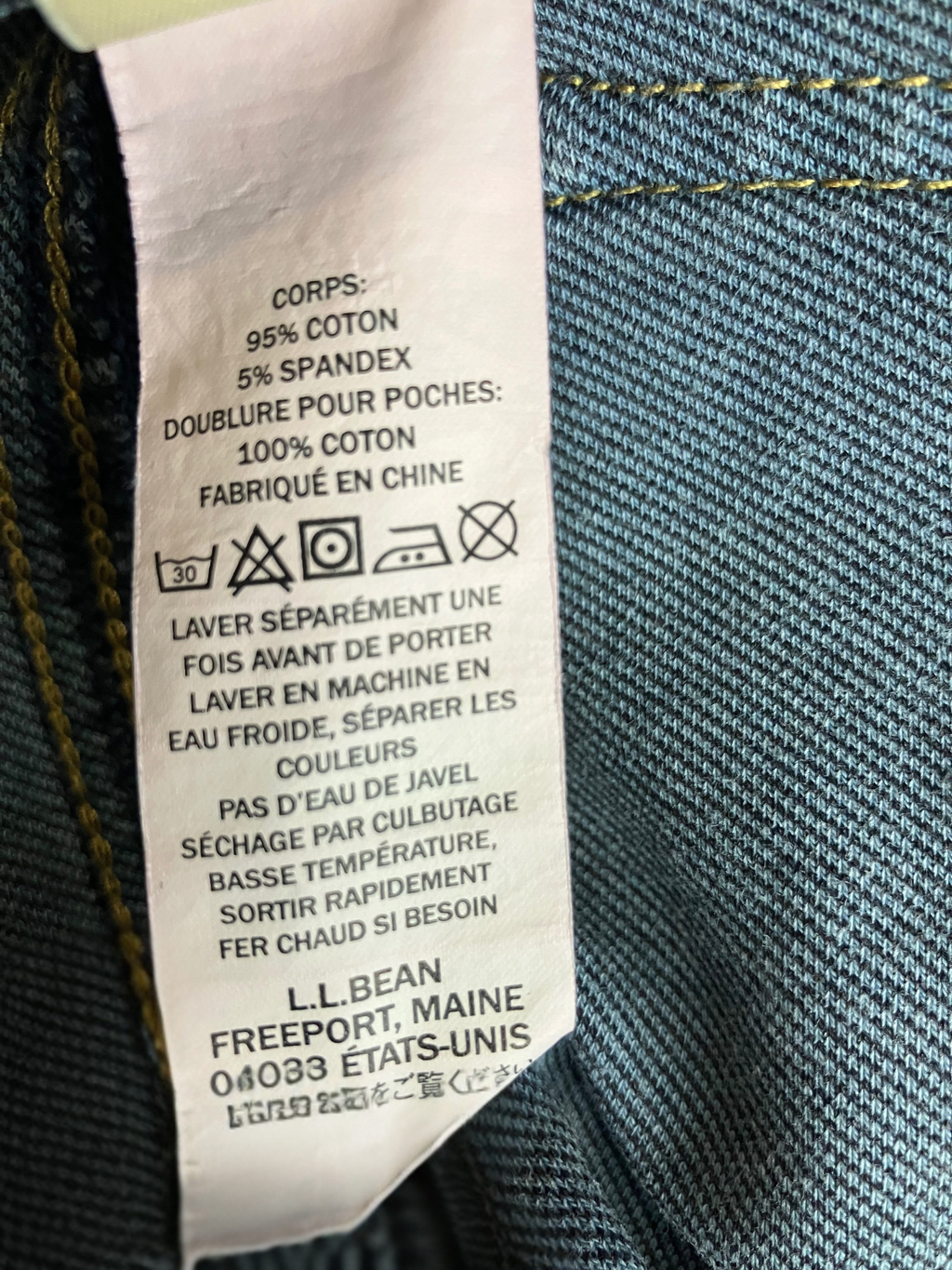 L.L.Bean Classic Fit Straight Leg Jeans Size 10 Regular Stretch Denim Blue