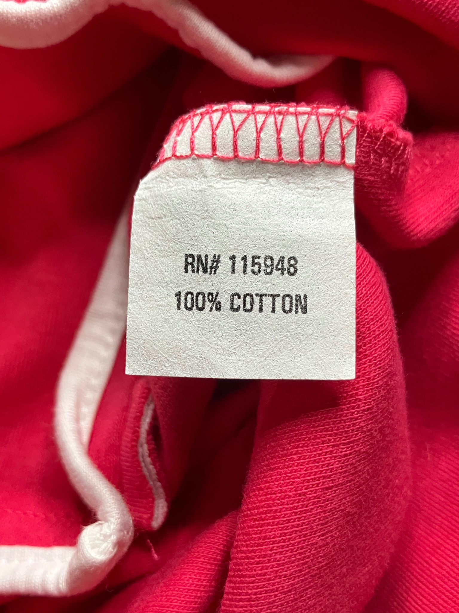 Joan Vass Fuchsia Pink Cotton Zip Cardigan White Trim 3/4 Sleeve Size 2P