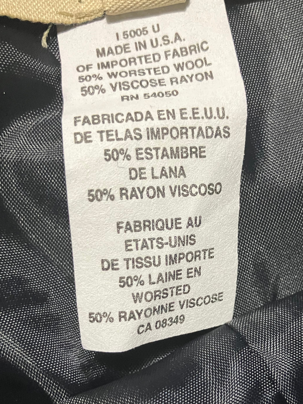 Jones New York — Tailored Pants | Navy pinstripe, wool blend, made in the U.S.A. · Sz 12P