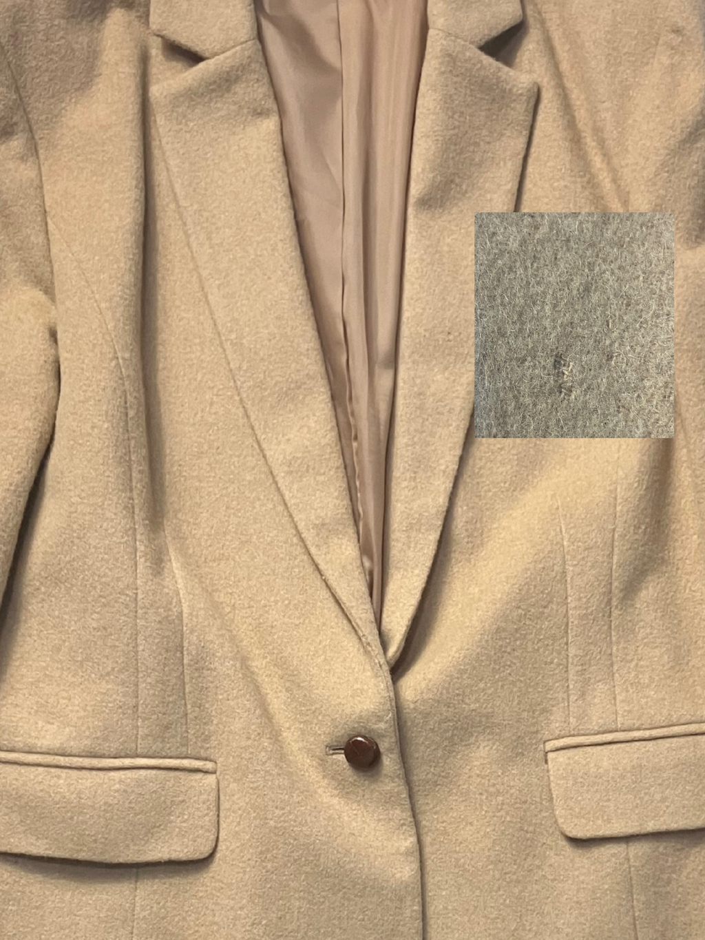 Orvis Camel Wool Blazer Women's Size 16 Classic Tailored One-Button Jacket