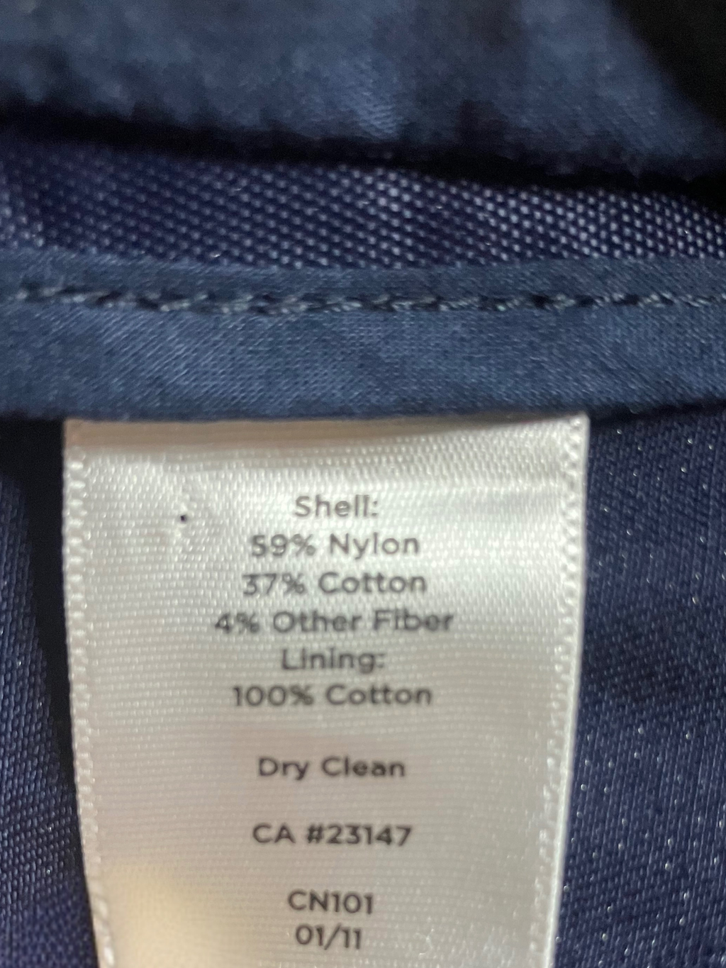 Talbots Navy Blue Blazer Size 10 - Shawl Collar 3/4 Sleeve Single Button