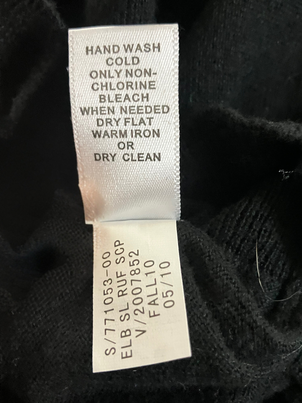 Banana Republic Black Ruffle Collar Knit Top Pima Cotton Wool Blend Size M