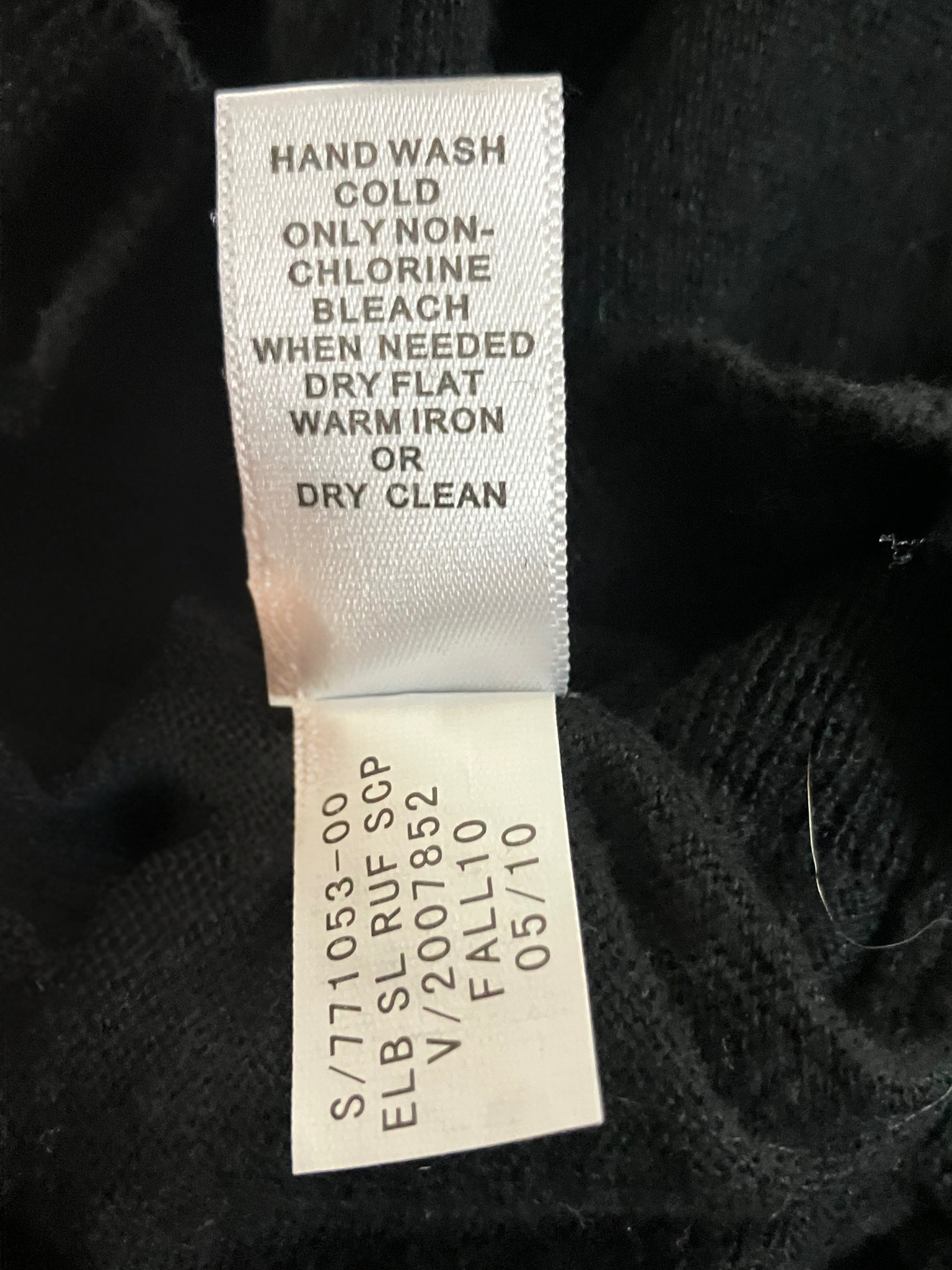 Banana Republic Black Ruffle Collar Knit Top Pima Cotton Wool Blend Size M