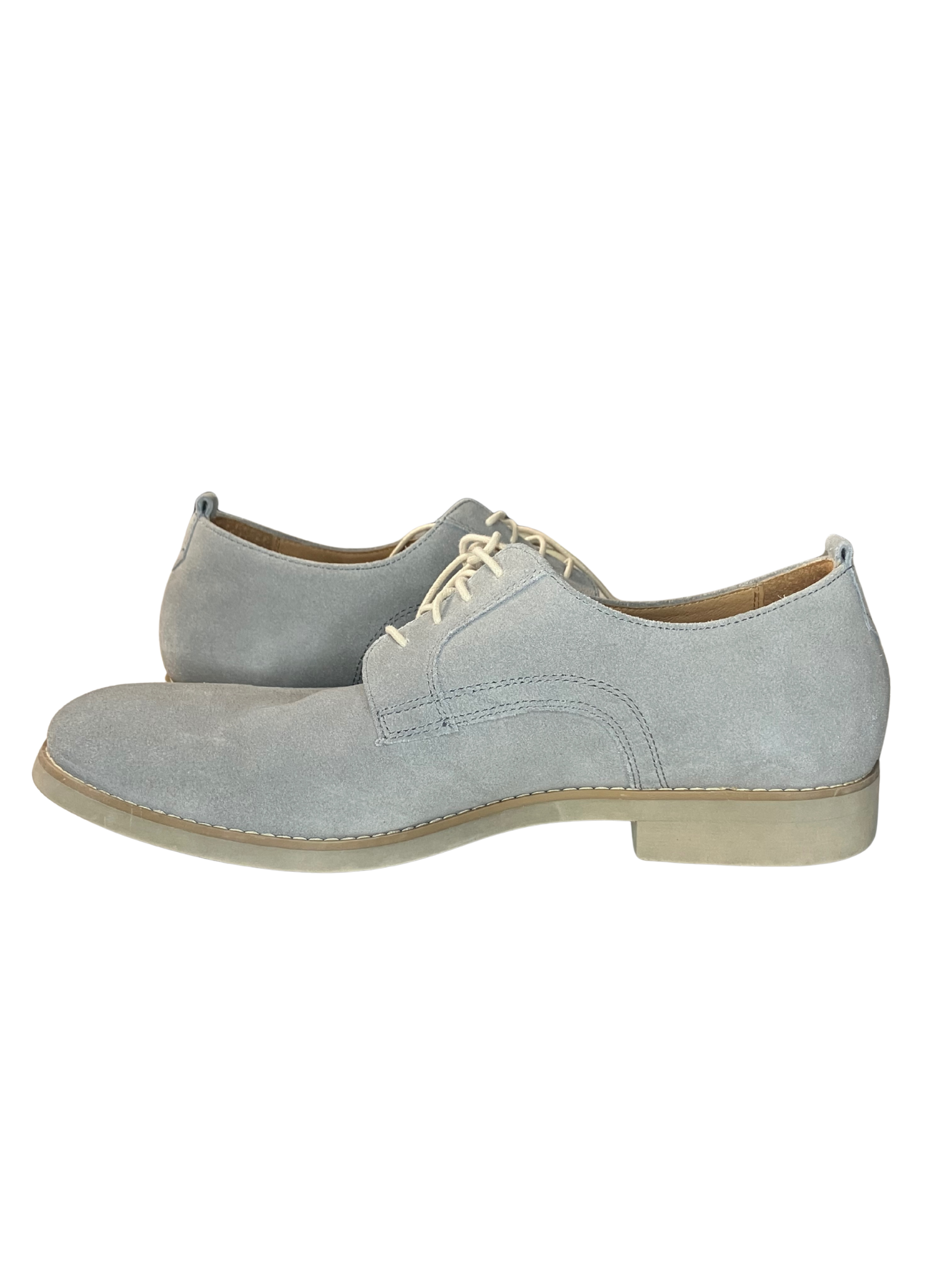 Johnston & Murphy Light Gray Suede Lace-Up Dress Shoes - Size 10M