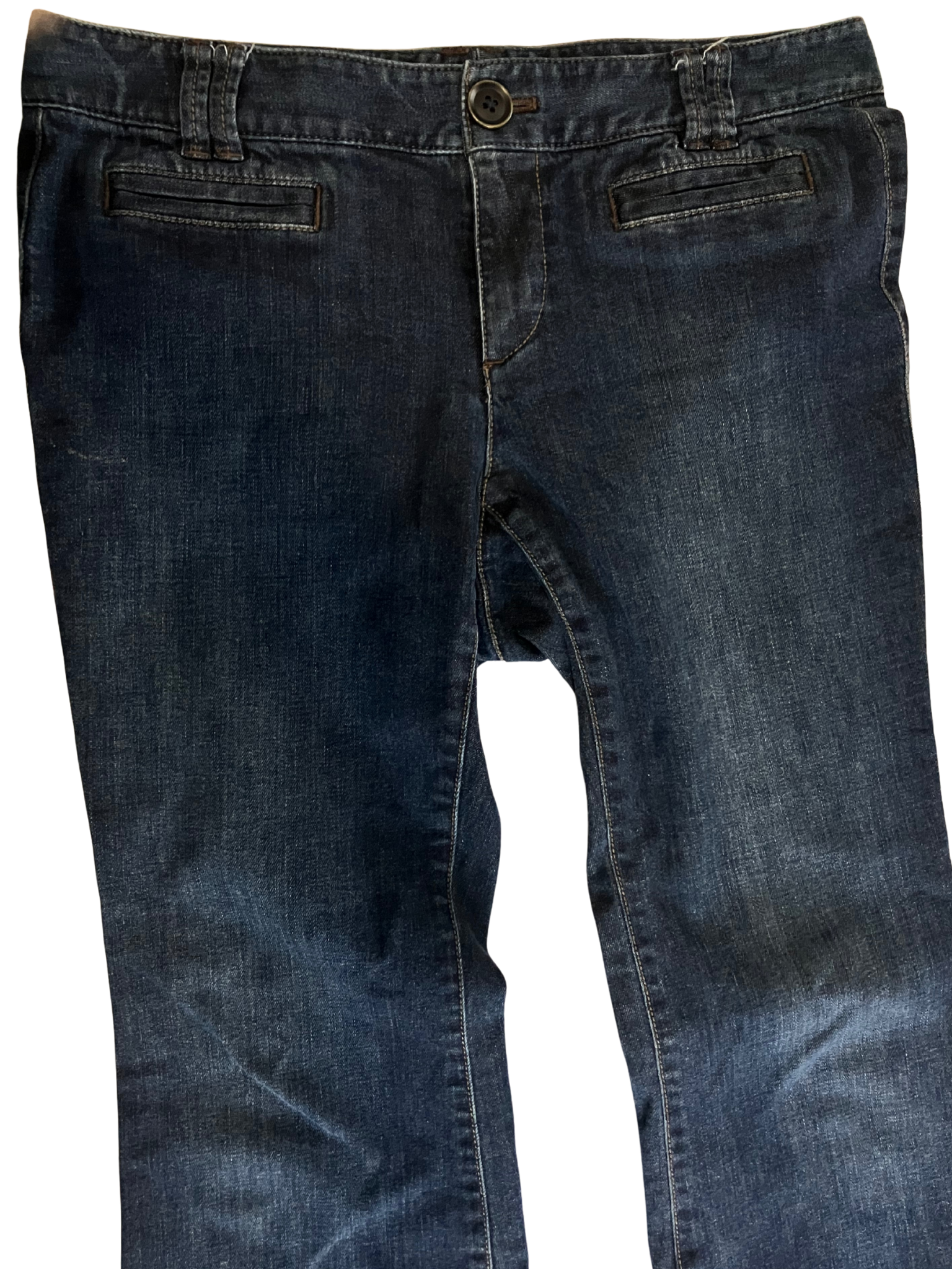 Ann Taylor LOFT Petites Dark Wash Straight Leg Jeans Size 6P Cotton Stretch