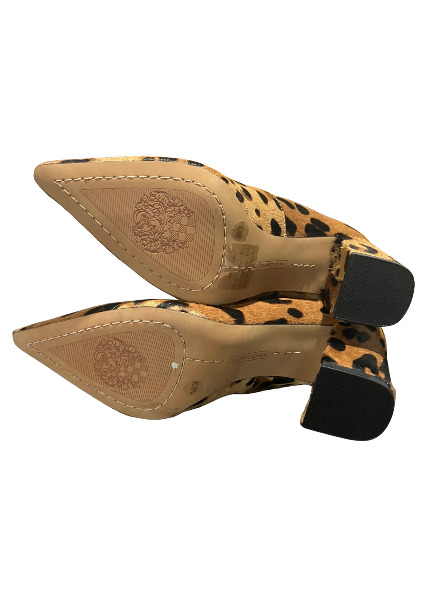 Vince Camuto Leopard Print Block Heel Pumps Size 6M