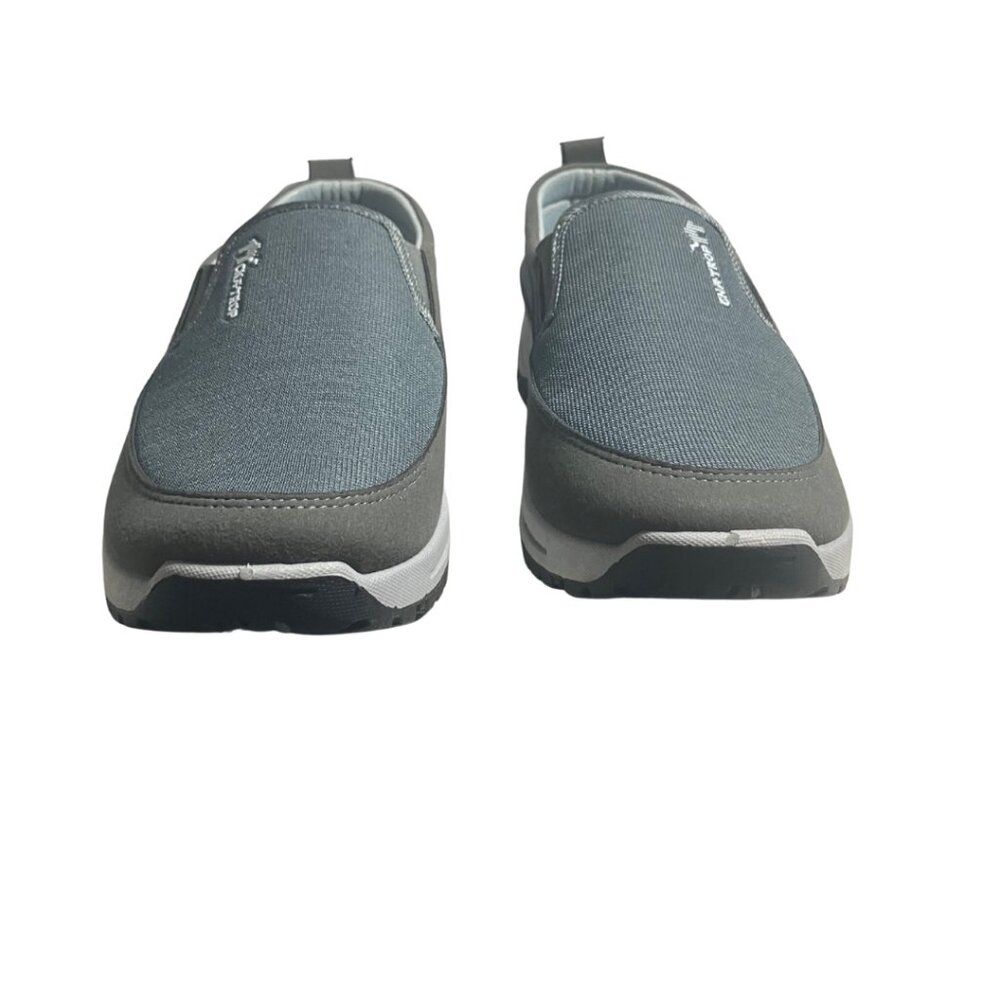 Men’s Slip-On Walking Shoes Comfort Arch Support Loafers Gray Size 44