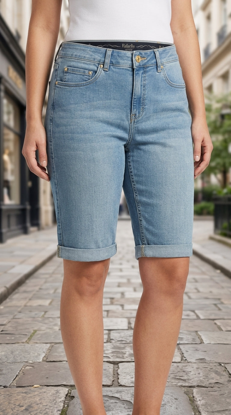 Rafaella — Bermuda Shorts | Light wash denim, never worn · Sz 16