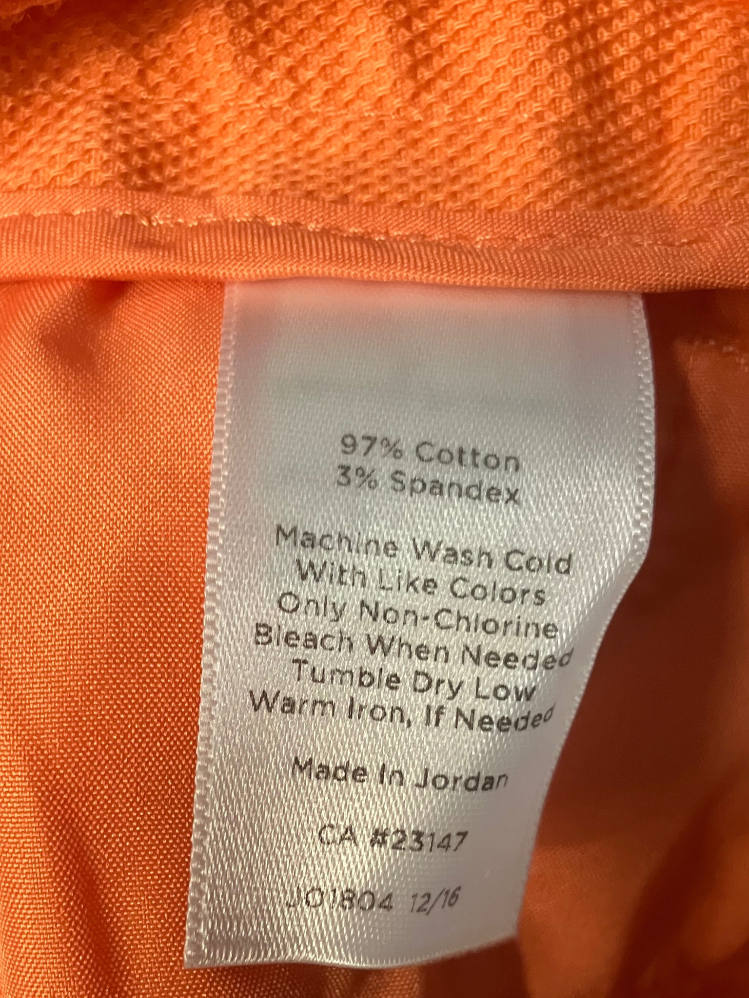 Talbots Hampshire Orange Straight Leg Pants Size 6