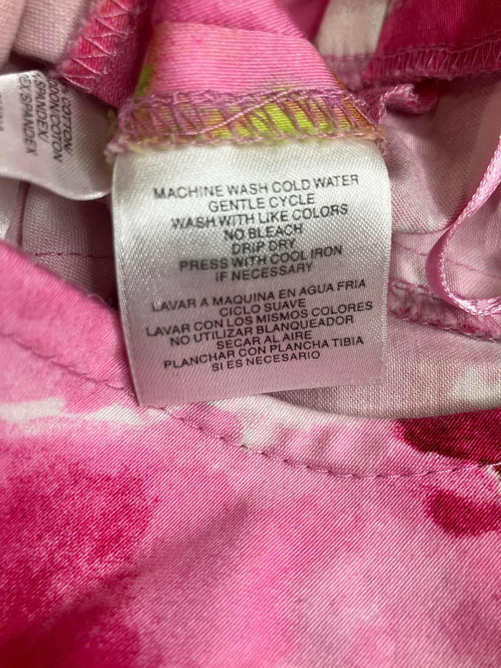 Anne Klein Watercolor Floral Sheath Dress Size 10 - Pink Cotton Stretch