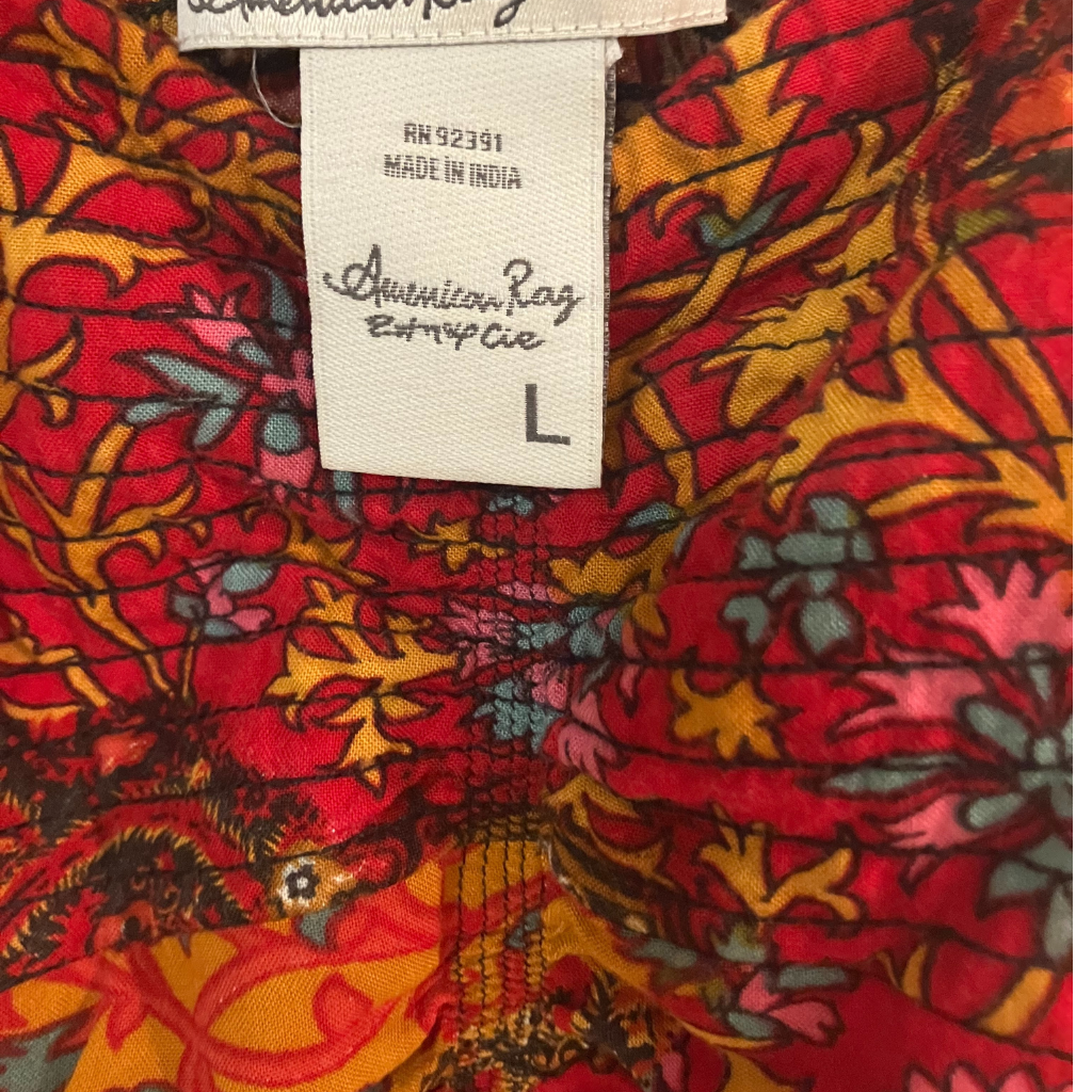 American Rag Cie Boho Maxi Dress Size L – Tandoori Spices Print