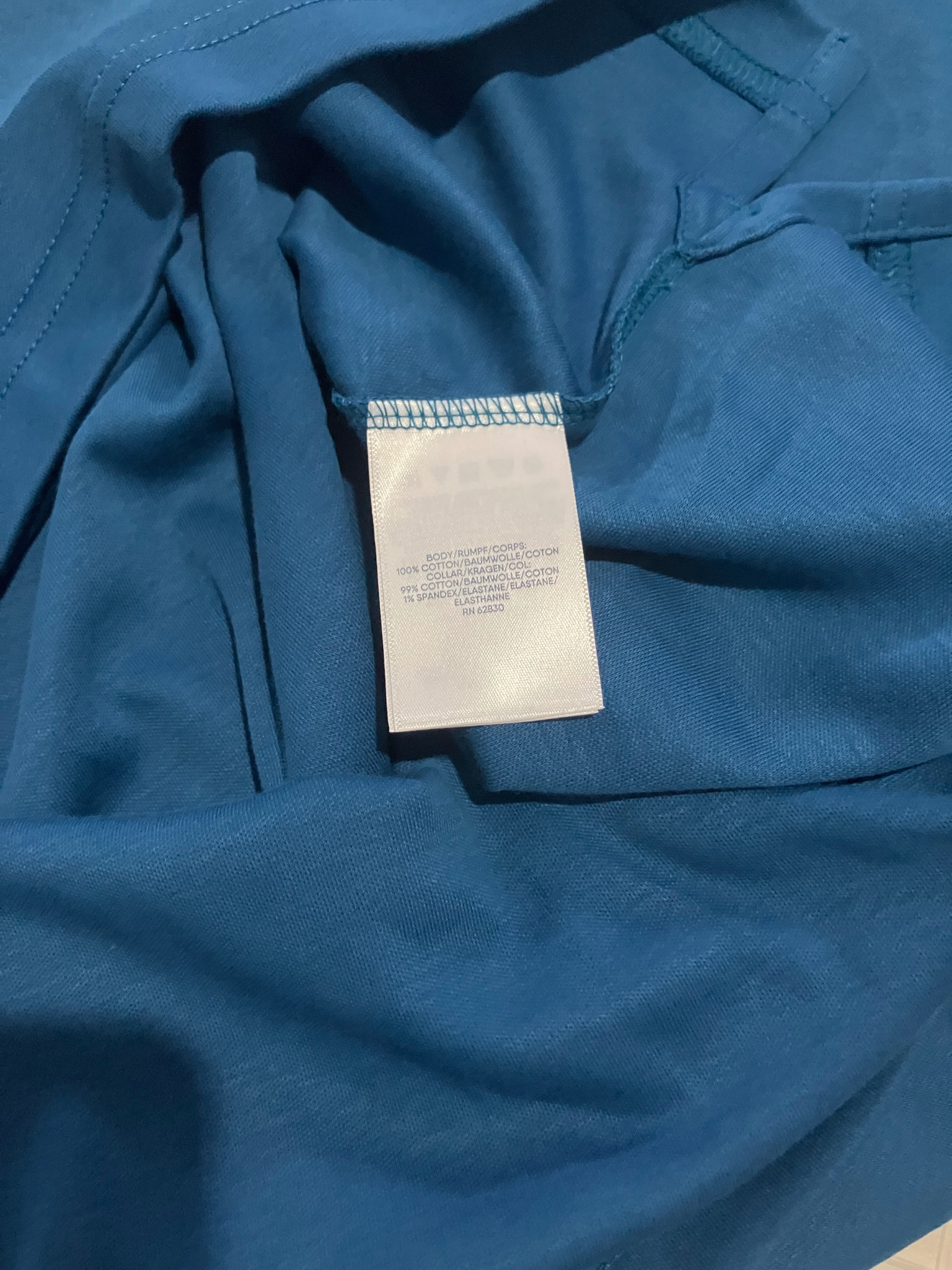 Lands’ End Men’s Polo Shirt XL Traditional Fit Blue Short Sleeve Chest Pocket 100% Cotton