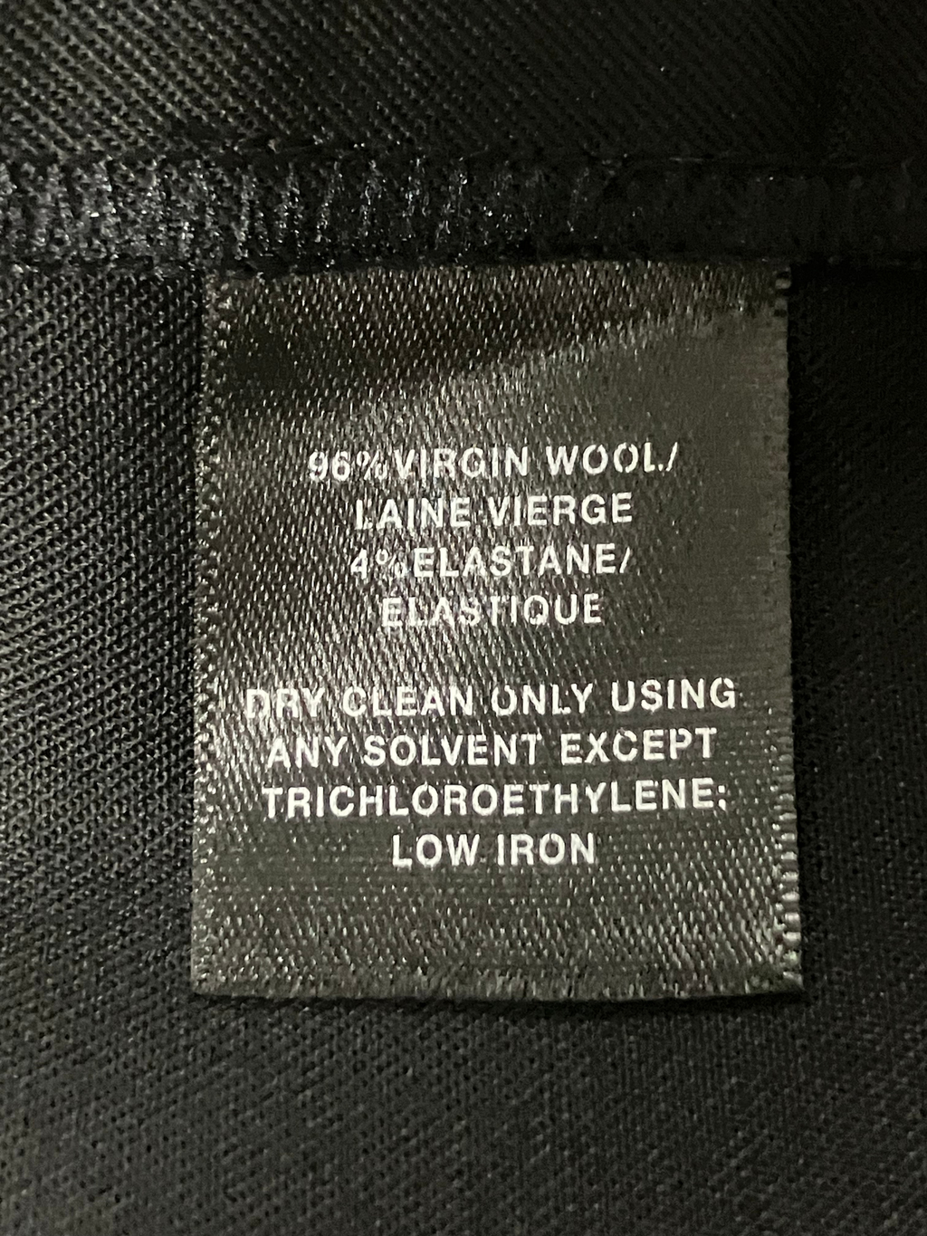 Lafayette 148 New York — Tailored Wool Pants | Deep black, pleated front · Sz 14