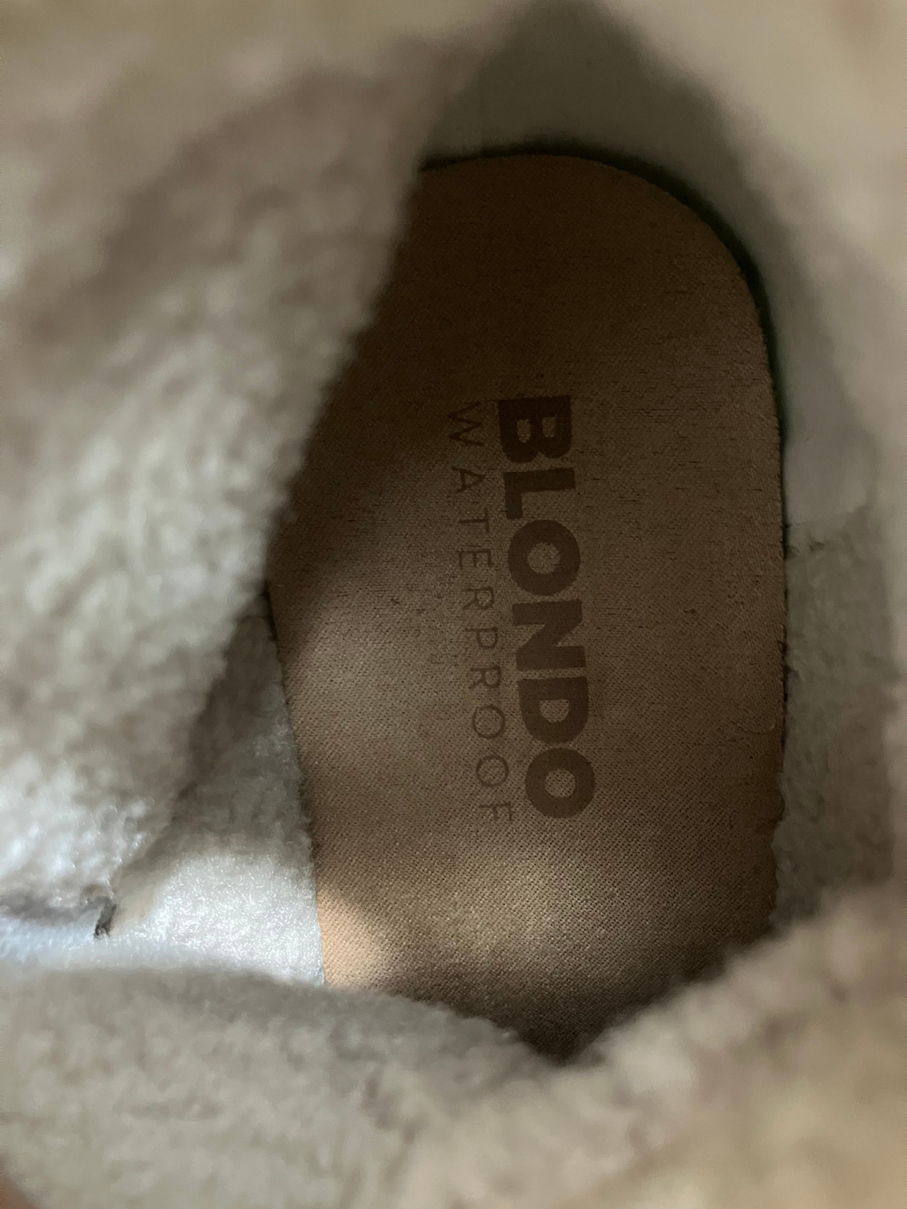 Blondo Natasia Waterproof Ankle Boots Beige Leather Shearling Lined