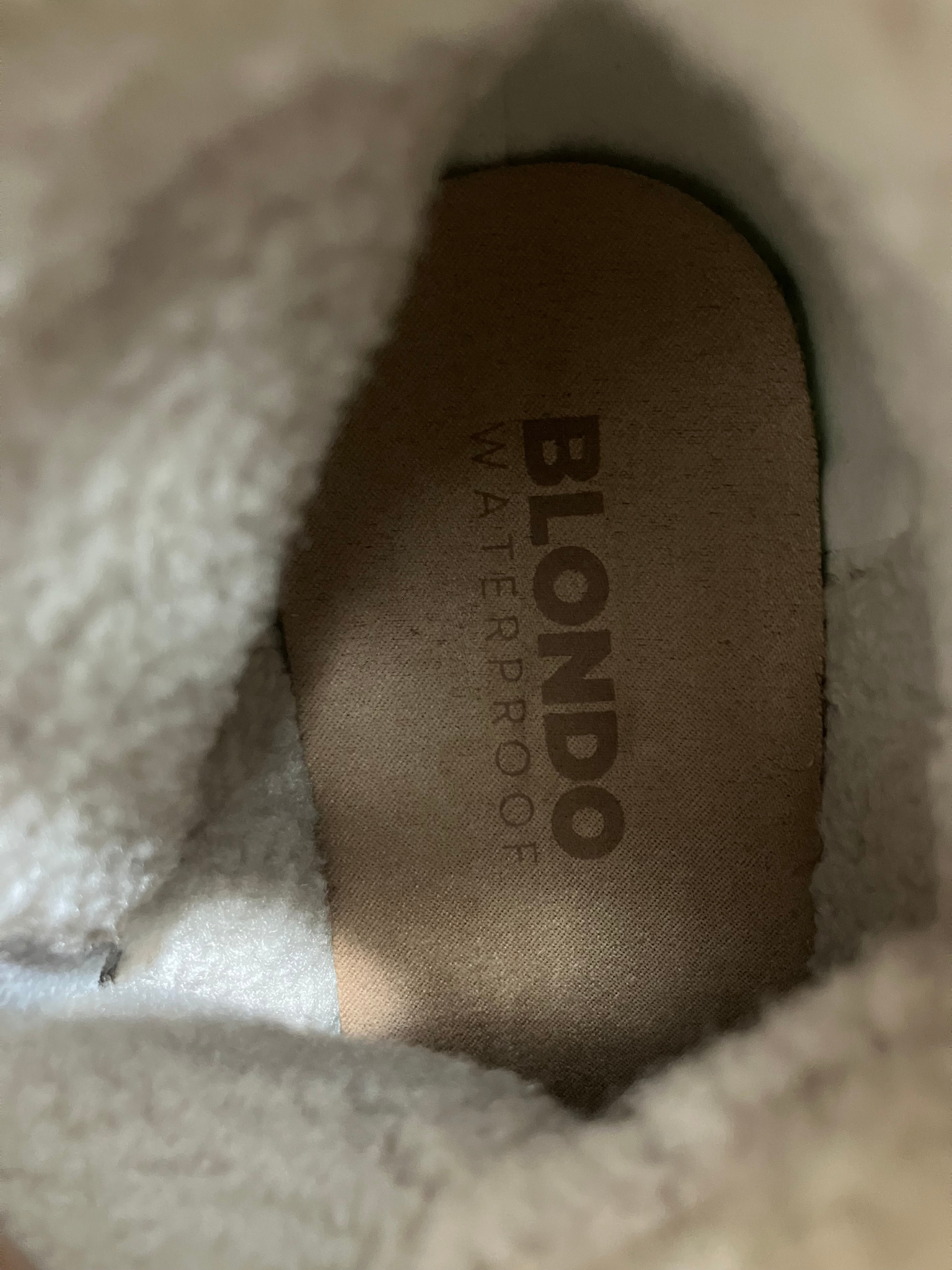 Blondo Natasia Waterproof Ankle Boots Beige Leather Shearling Lined