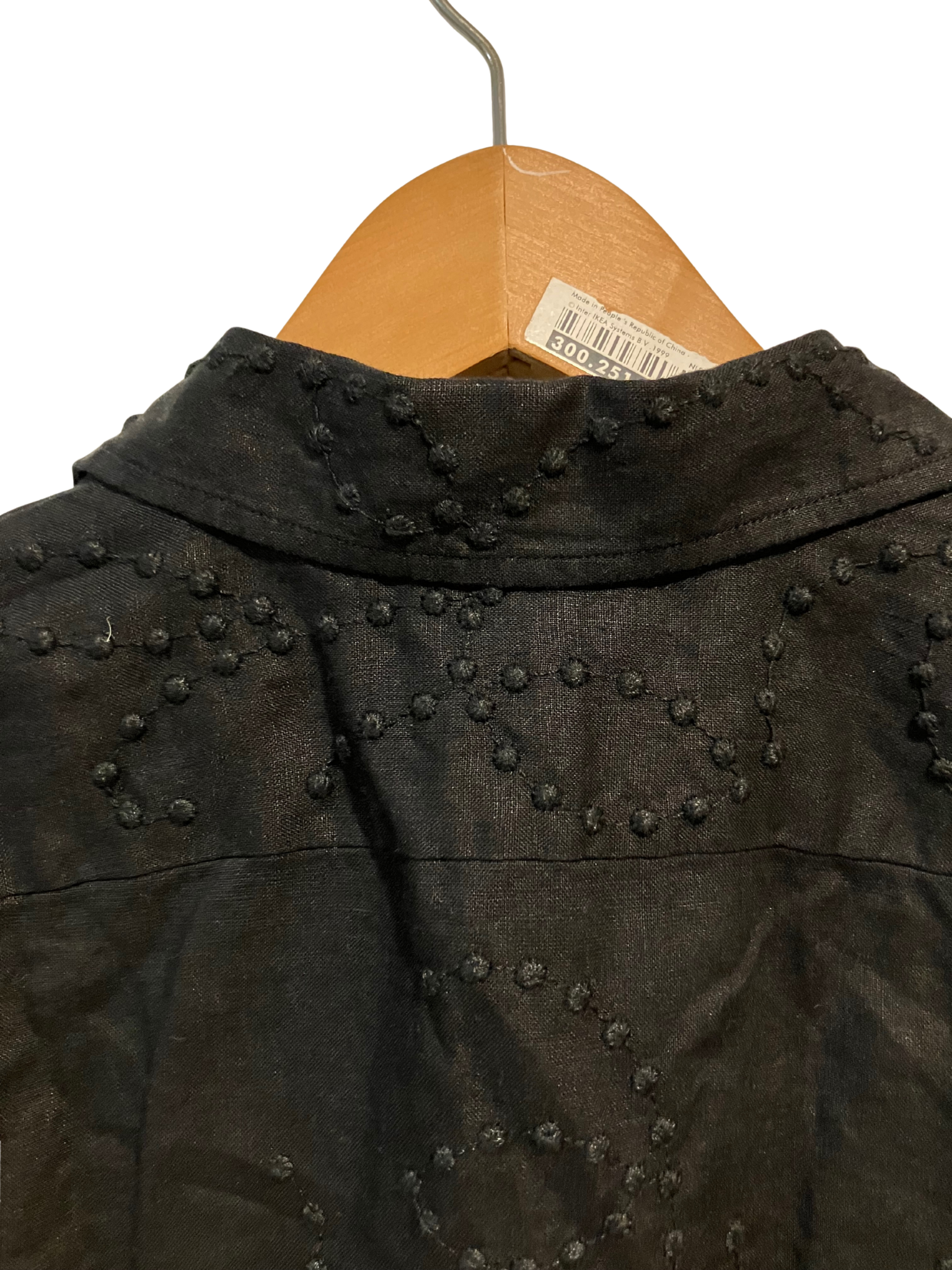 Jones New York Signature Black Linen Textured Shirt (Petite P/M)