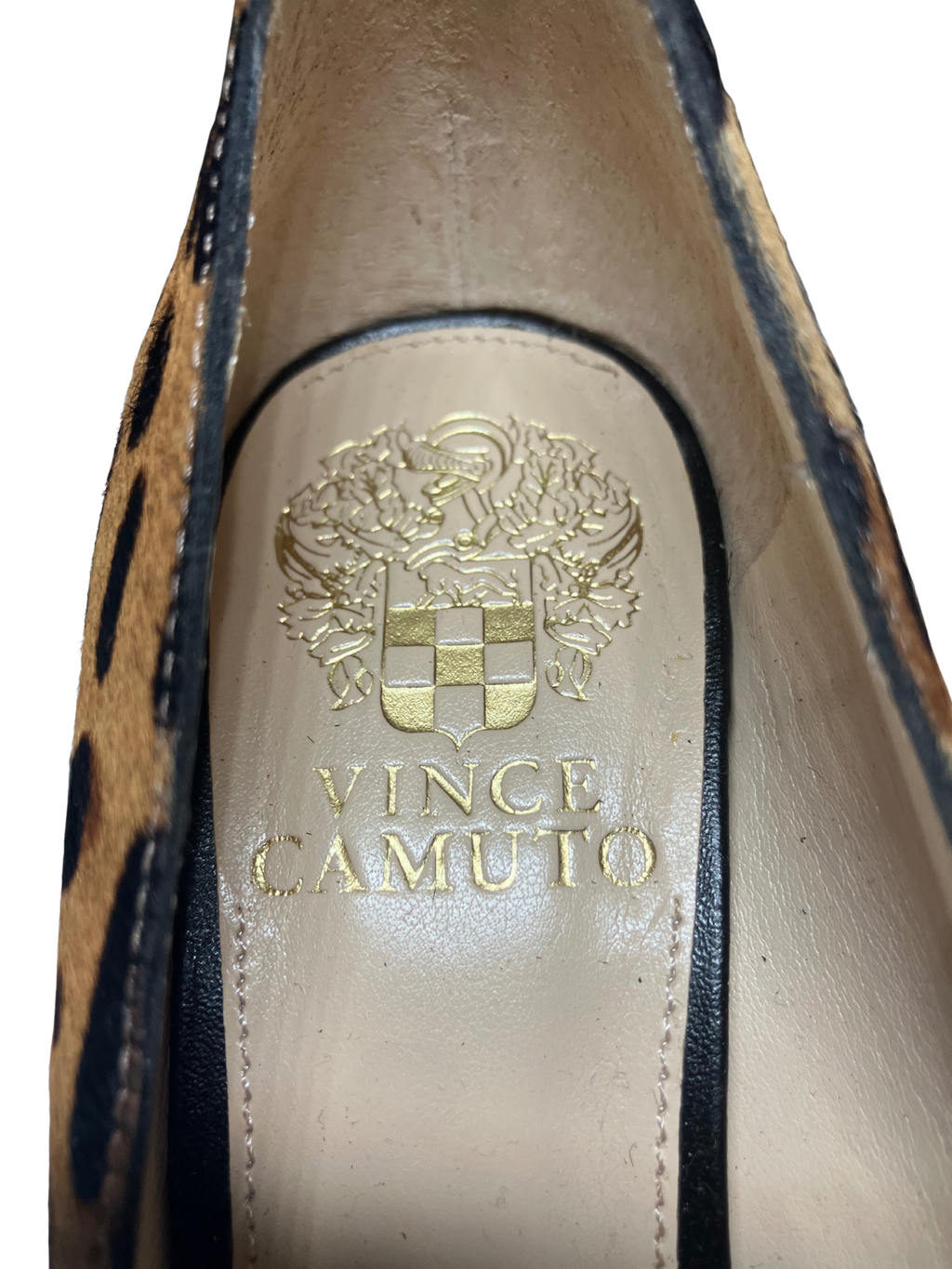 Vince Camuto Leopard Print Block Heel Pumps Size 6M