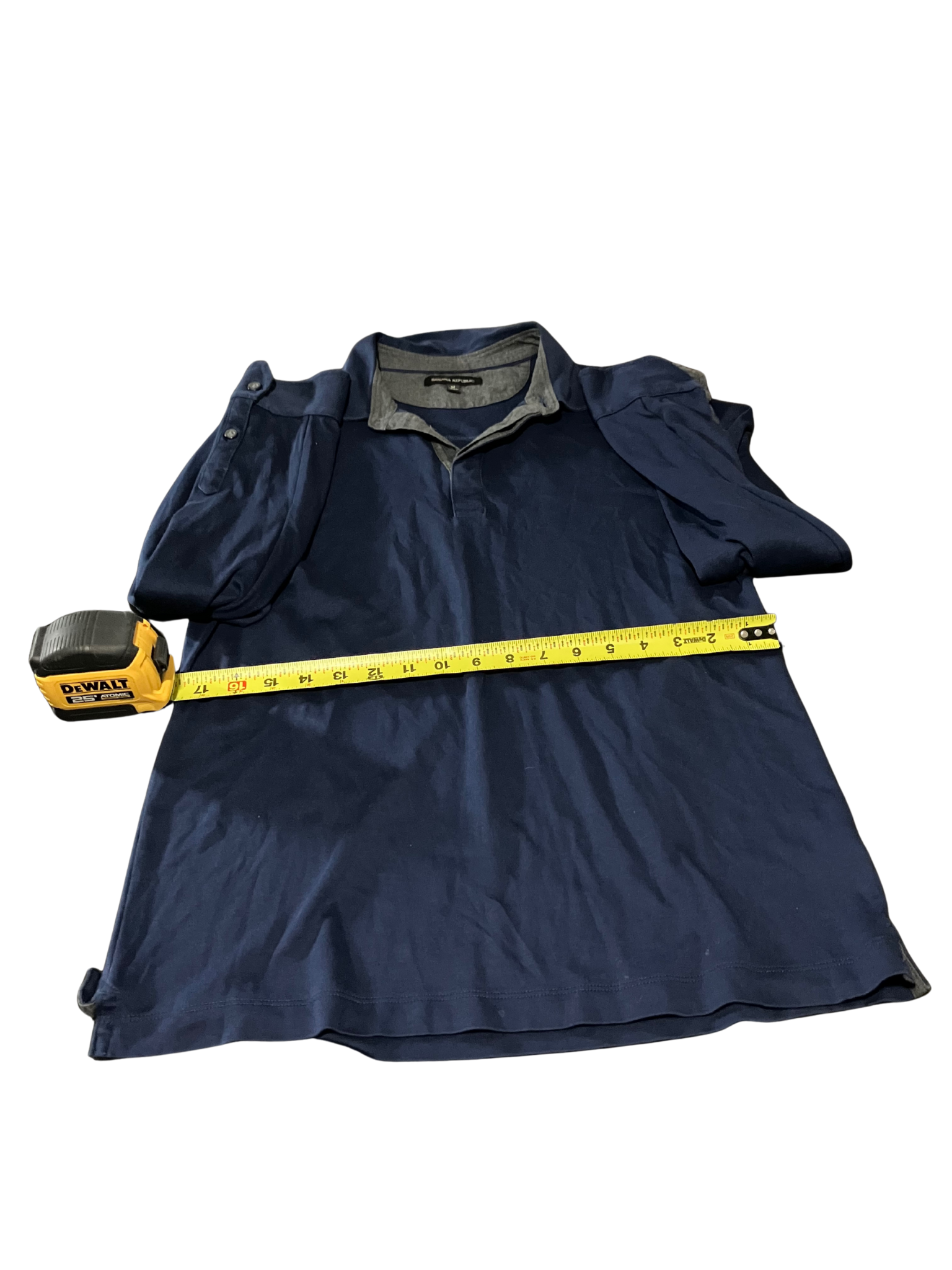 Banana Republic Navy Blue Long Sleeve Polo Shirt – Size M