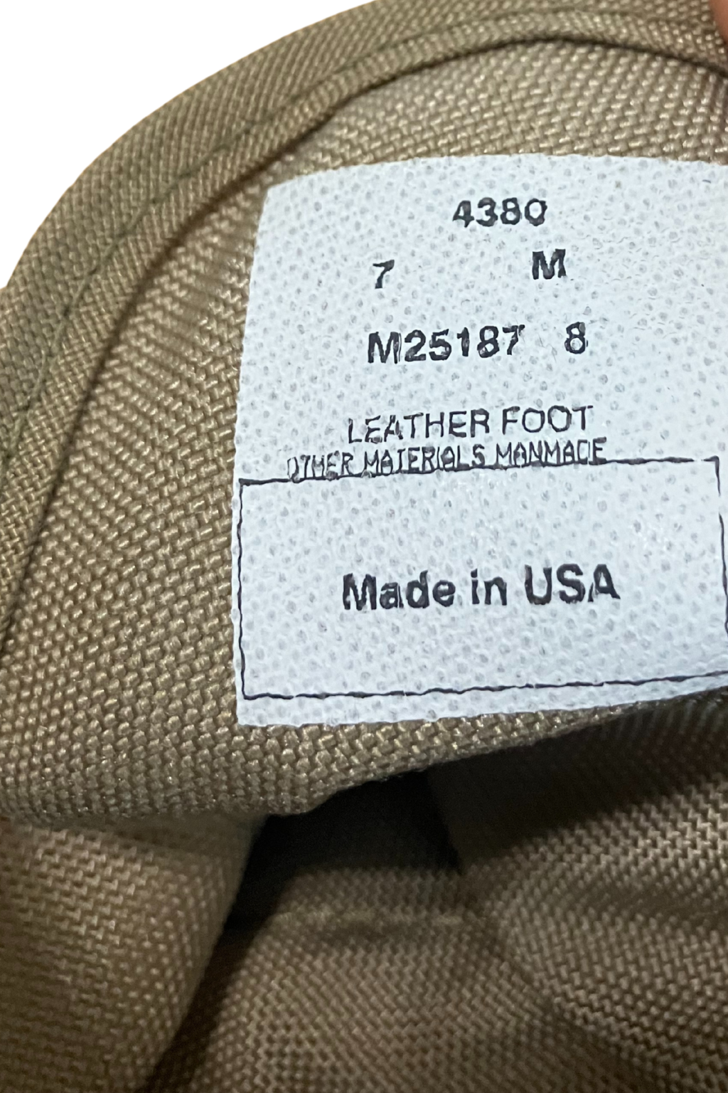 Corcoran 4380 Tan Suede Combat Boots 7M Leather Vibram Sole Made in USA