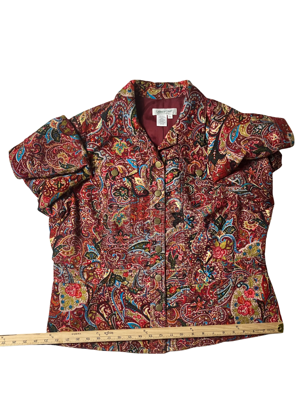 Coldwater Creek — Two-Piece Suit | Tapestry chenille paisley, made in the U.S.A. · Sz XL Petite