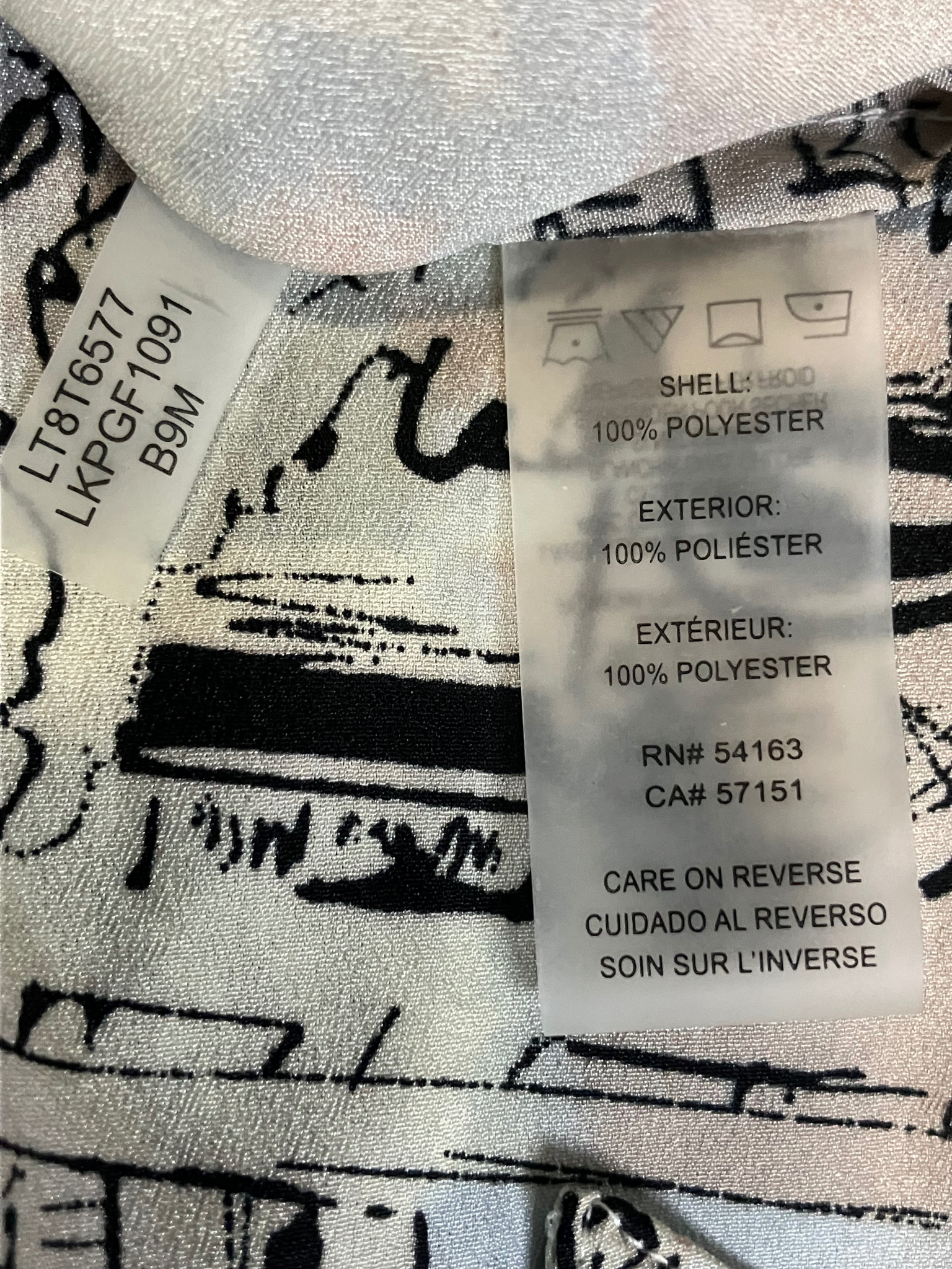 Karl Lagerfeld Paris Parisian Landmarks Print Blouse Size L