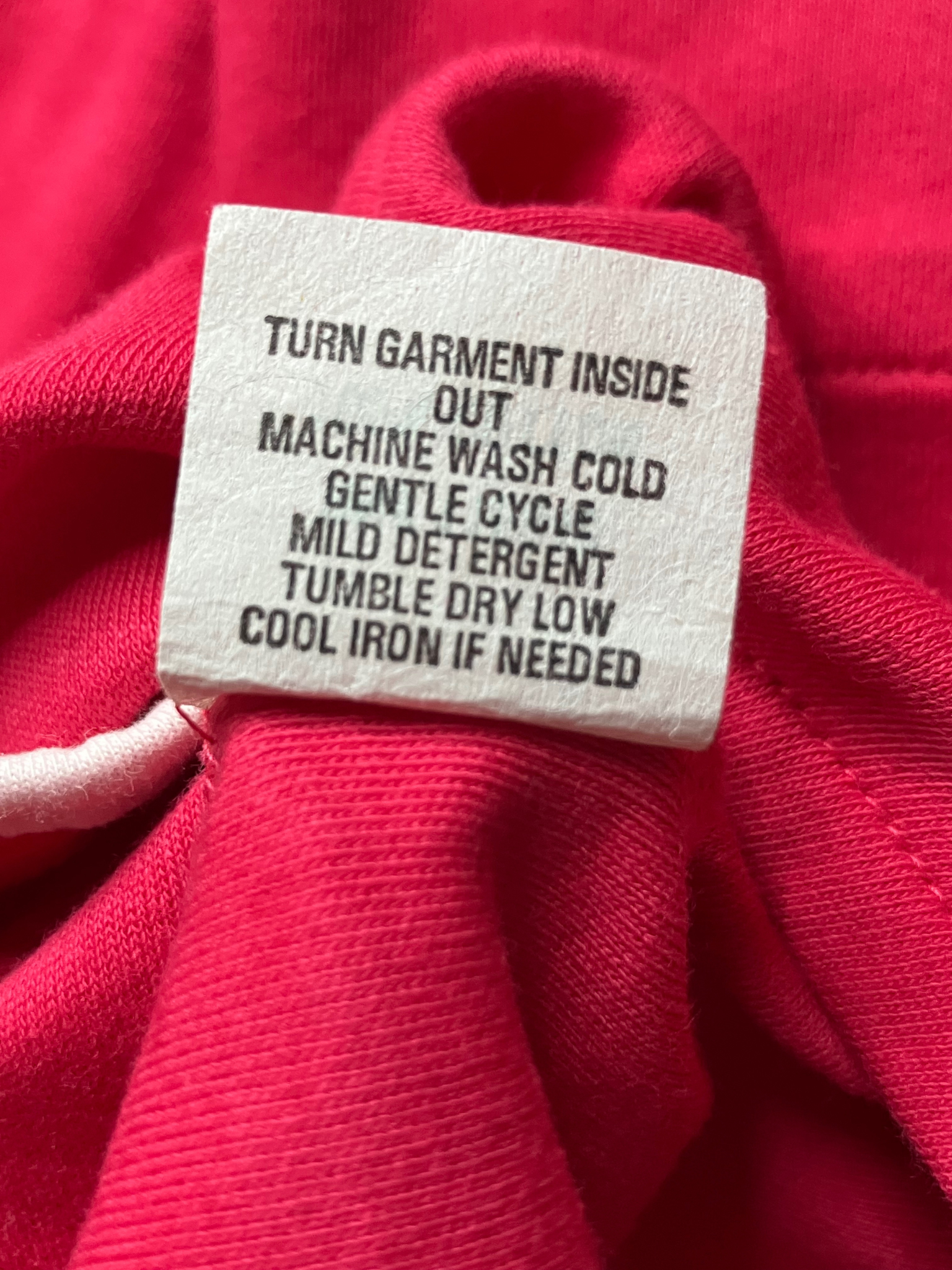 Joan Vass Fuchsia Pink Cotton Zip Cardigan White Trim 3/4 Sleeve Size 2P
