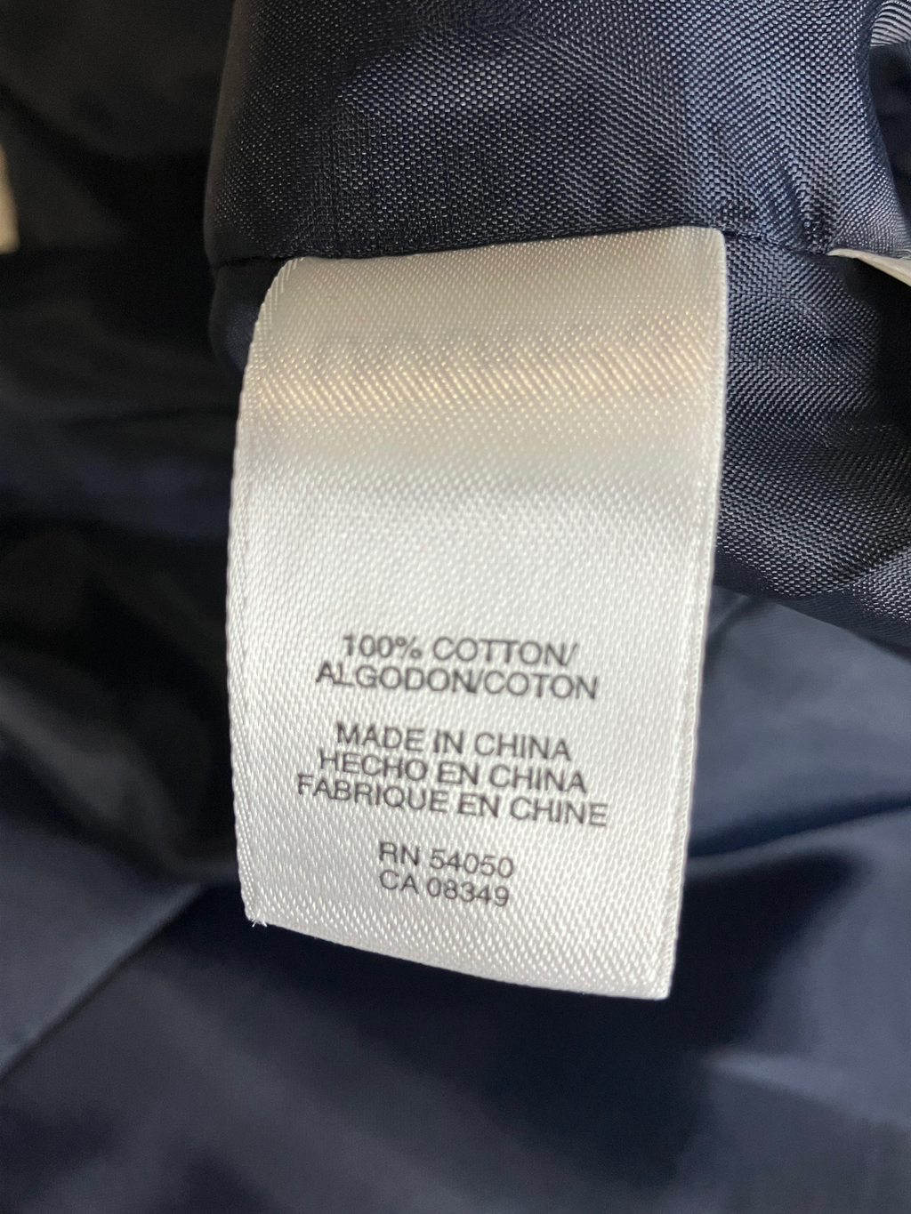 Jones New York Suit Navy Blue Jacquard Blazer 3/4 Sleeve Scoop Neck Size 10