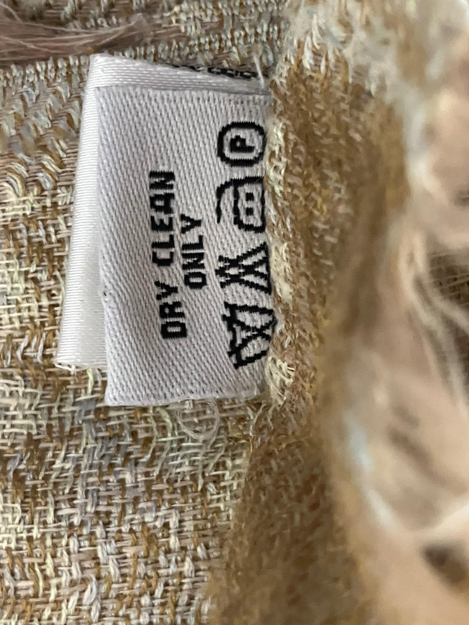 INSIDE Linen Blend Jacquard Scarf with Fringe – Made in India