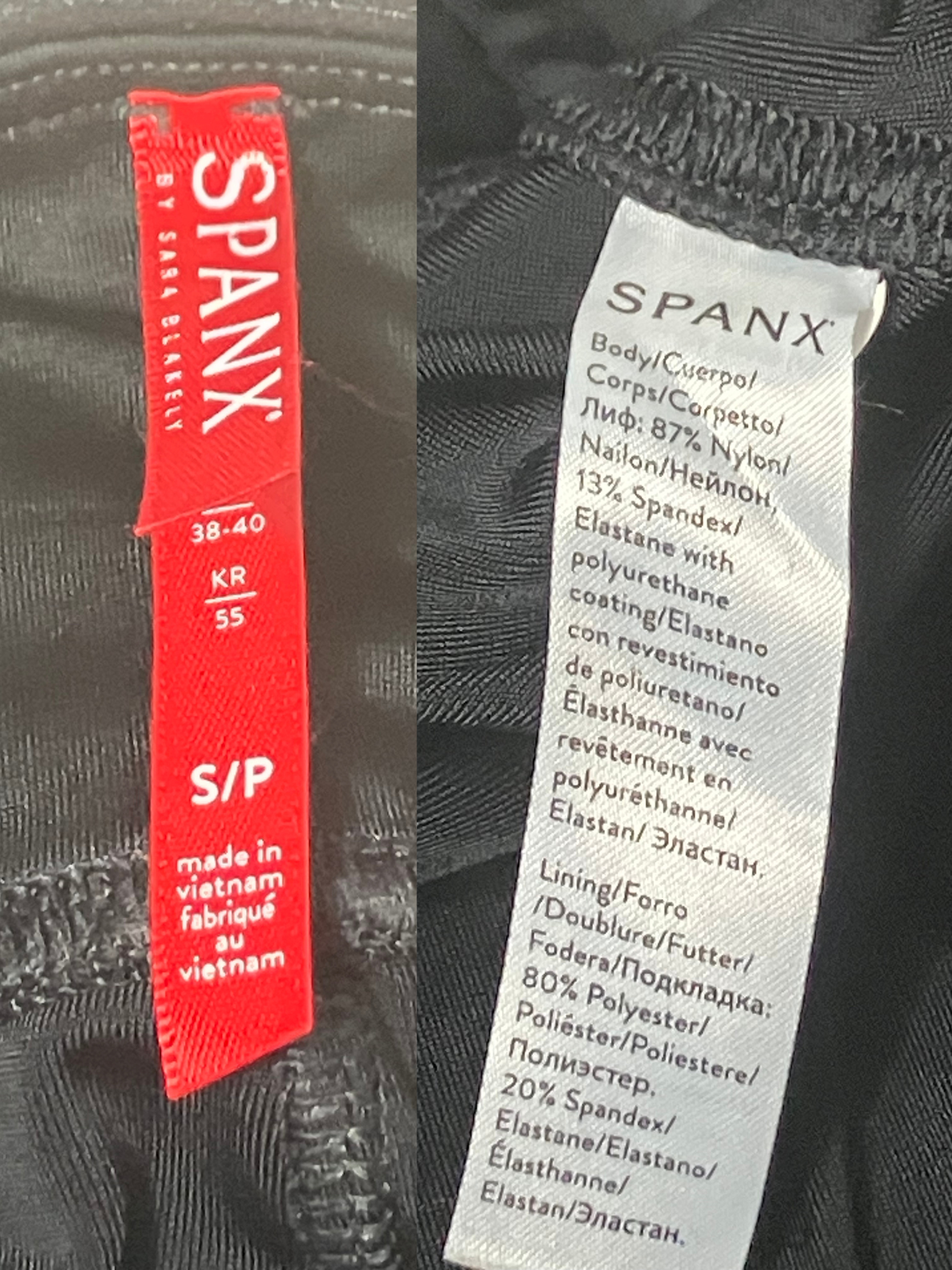 Spanx — Faux-Leather Leggings | Moto-quilted, high-waisted · Sz S