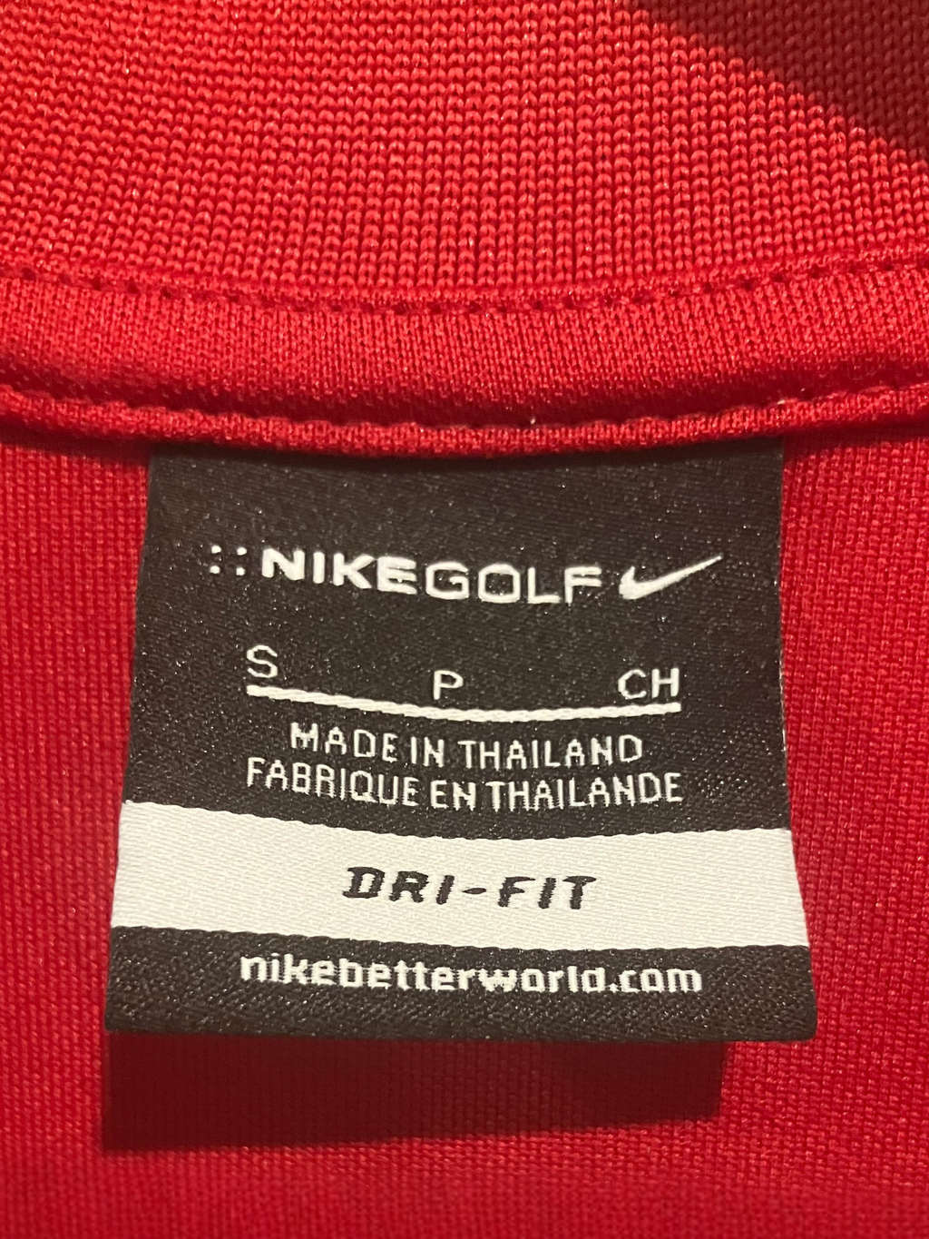 Nike Golf Dri-FIT Red Polo Shirt – Size S