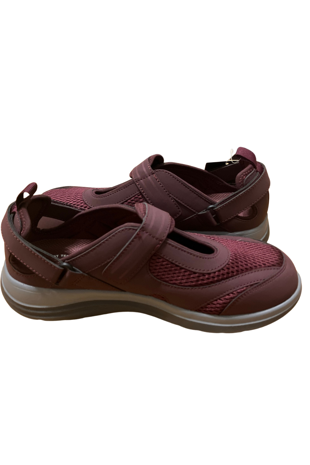 FitVille Women’s Comfort Mary Jane Walking Shoes Size 9.5W Burgundy