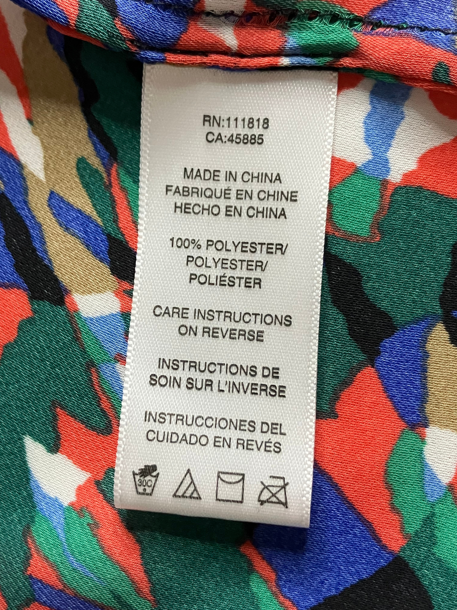 Michael Kors — Sleeveless Blouse | Multicolor abstract print, relaxed drape · Sz M
