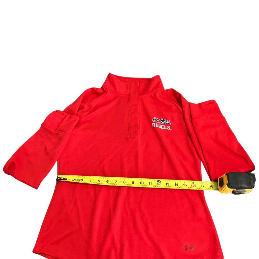 Under Armour Ole Miss Rebels Red Quarter-Zip Sweatshirt Women's M