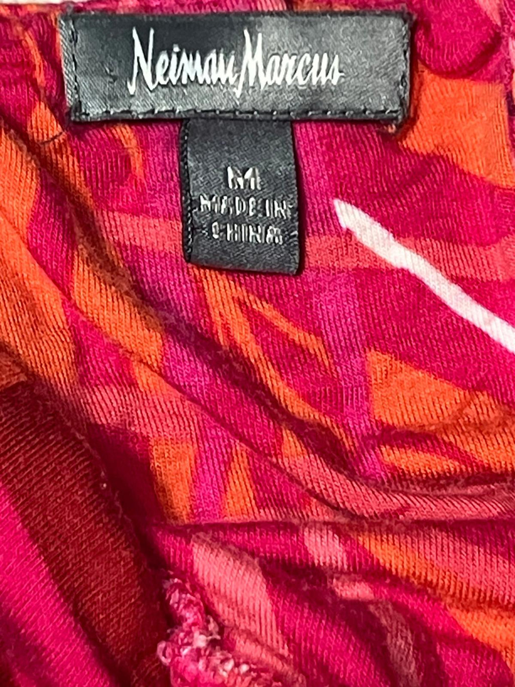 Neiman Marcus — Maxi Dress | Hot pink tropical print, empire waist · Sz M