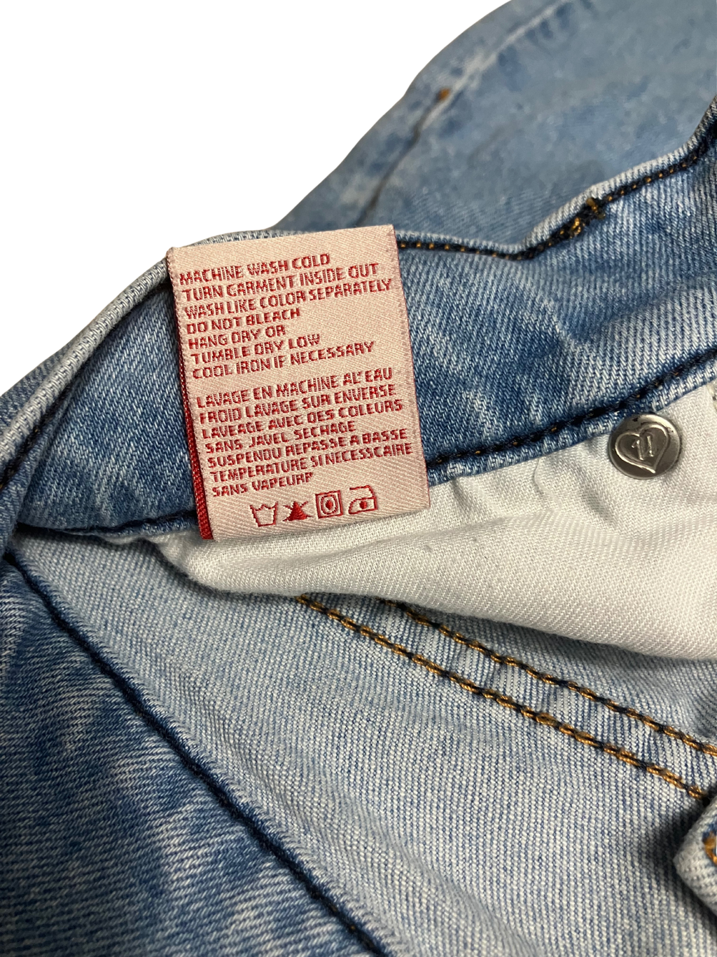 Revice Denim High-Rise Skinny Jeans w/ Button Detail - Made in USA