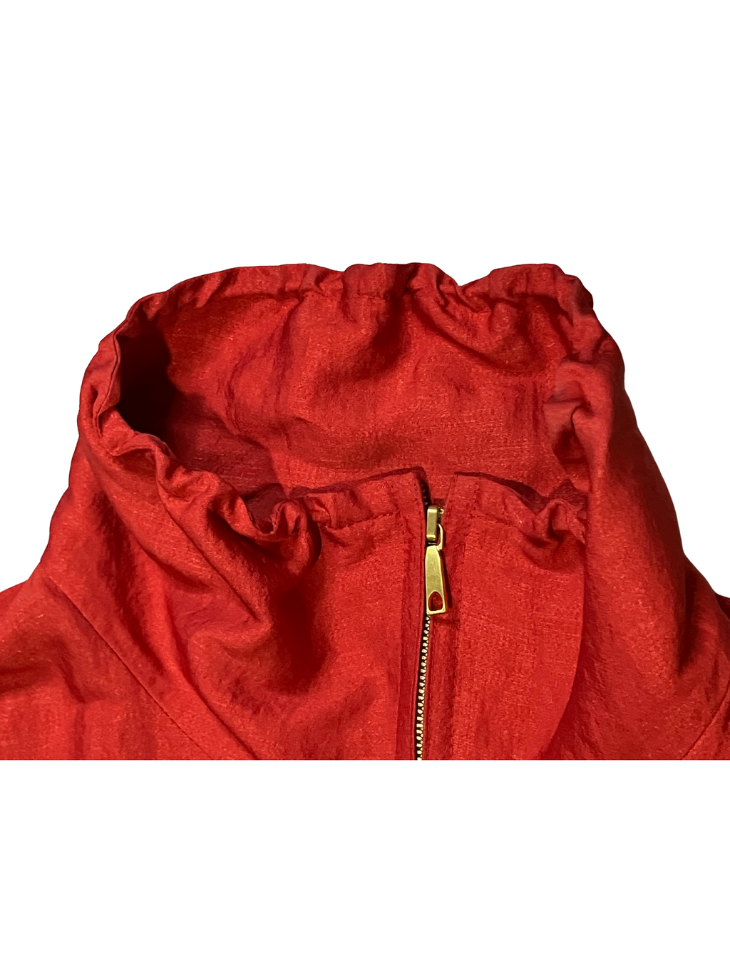 Lafayette 148 New York Red Anorak Jacket XL – Silk Blend Drawstring Coat