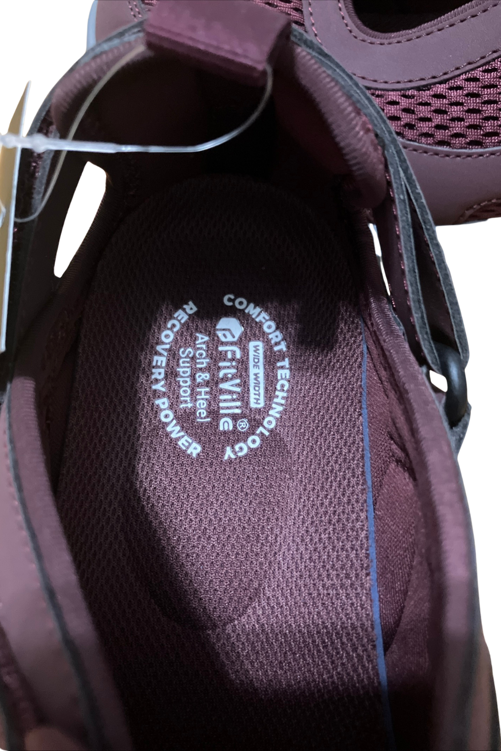 FitVille Women’s Comfort Mary Jane Walking Shoes Size 9.5W Burgundy