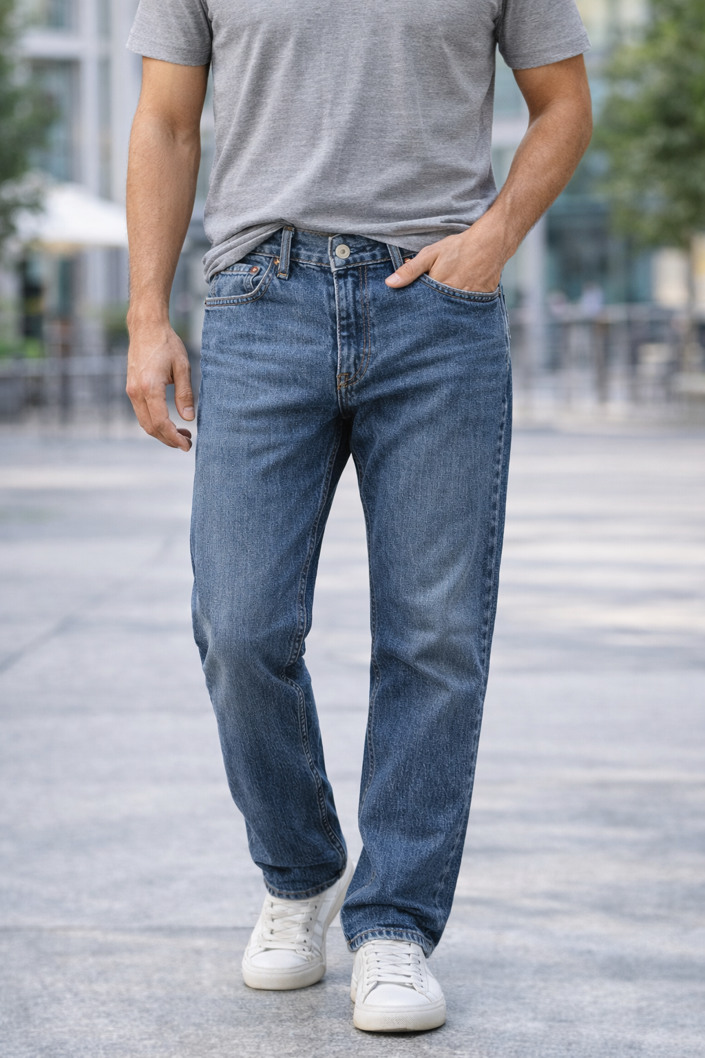 Levi's 514 Straight Fit Jeans Medium Blue Wash W28 L32