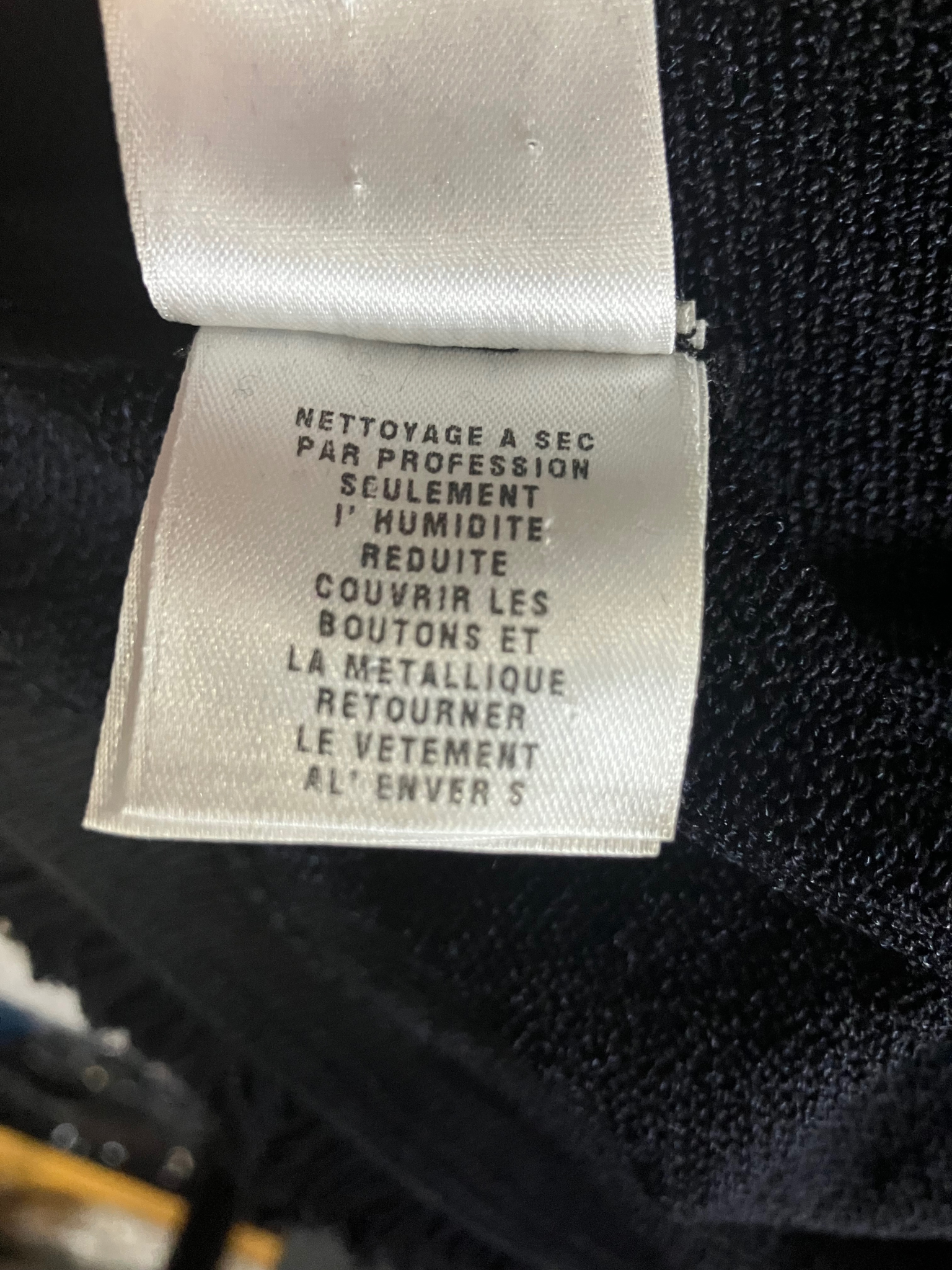 St. John Collection Black Wool Knit Long Coat Fringe Detail Size 0