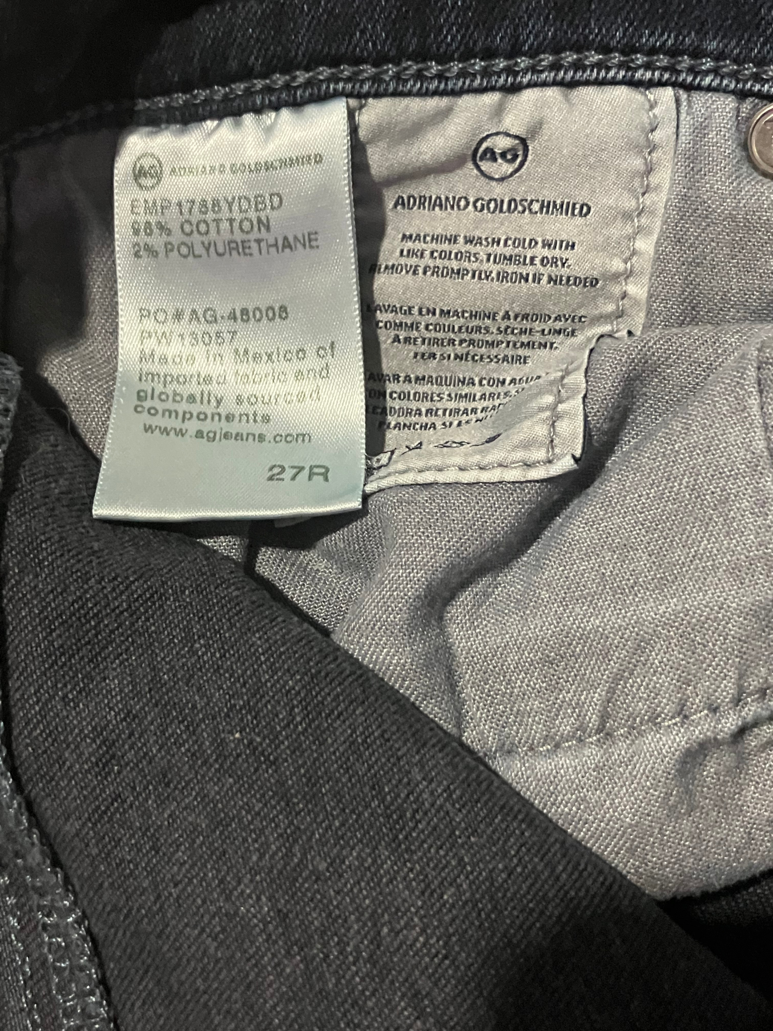 AG Adriano Goldschmied Women's Skinny Jeans Size 27R Dark Blue