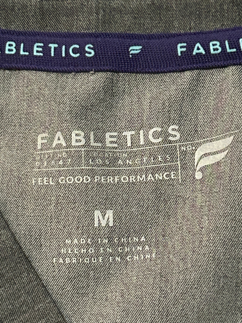 Fabletics — Blouse | Heather gray utility, scrub-style polish · Sz M