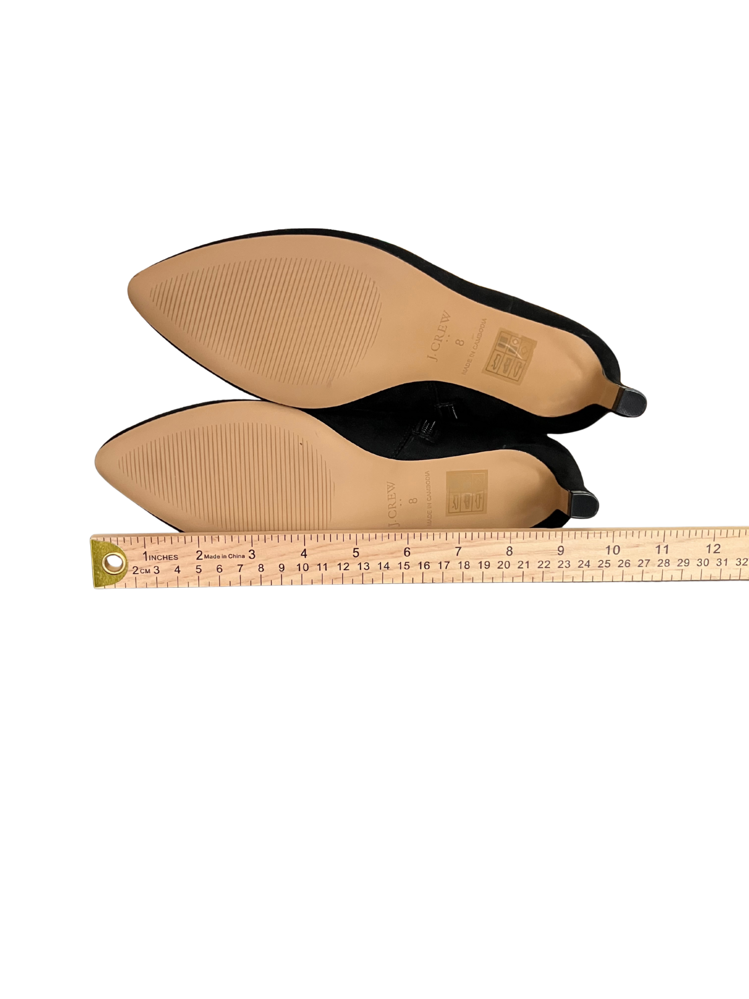 J.CREW Women’s Black Knee High Slouch Boots Size 8 | Suede Look, Kitten Heel