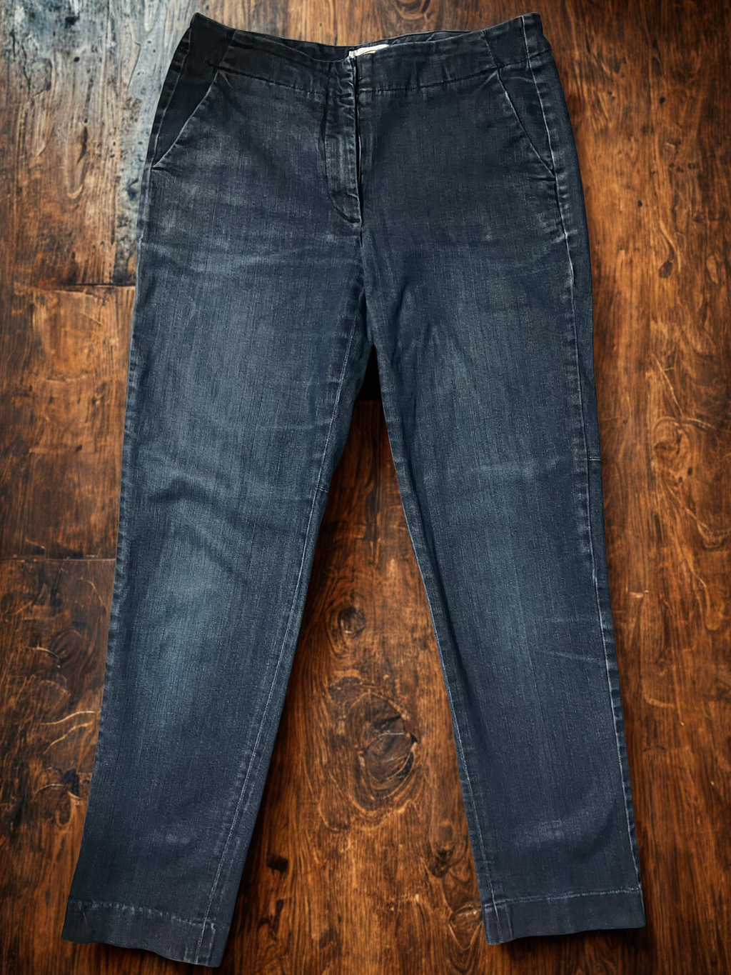 Talbots Straight Leg Jeans Dark Wash Mid-Rise Size 2