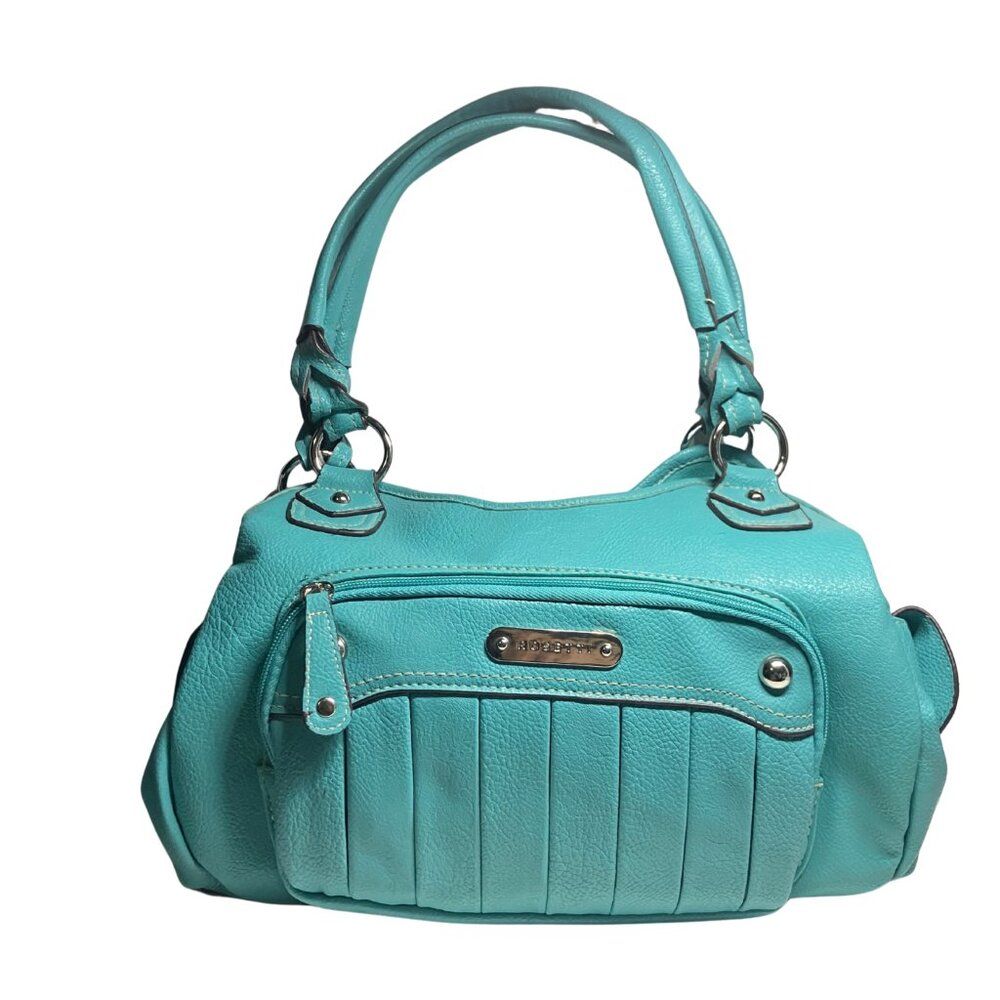 Rosetti Aqua Blue Handbag Purse with Matching Wallet Faux Leather Satchel