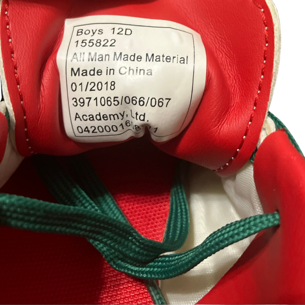 Brava Boys Soccer Cleats Size 12D Green Red White ⚽️