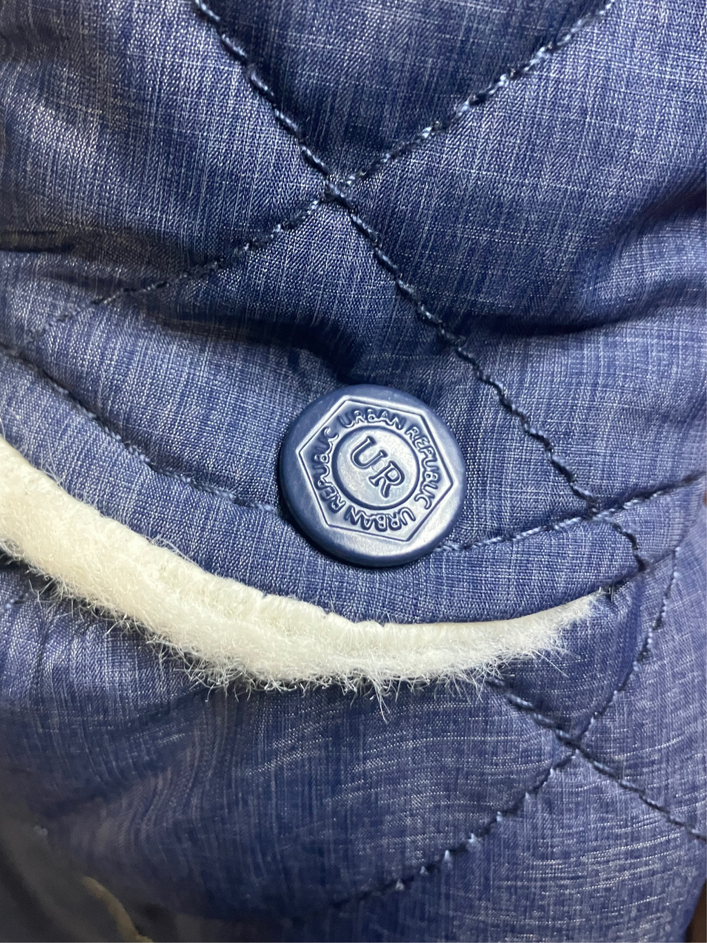 Urban Republic Baby Snowsuit 6M Navy Blue Sherpa Lined Puffer Bunting Hood